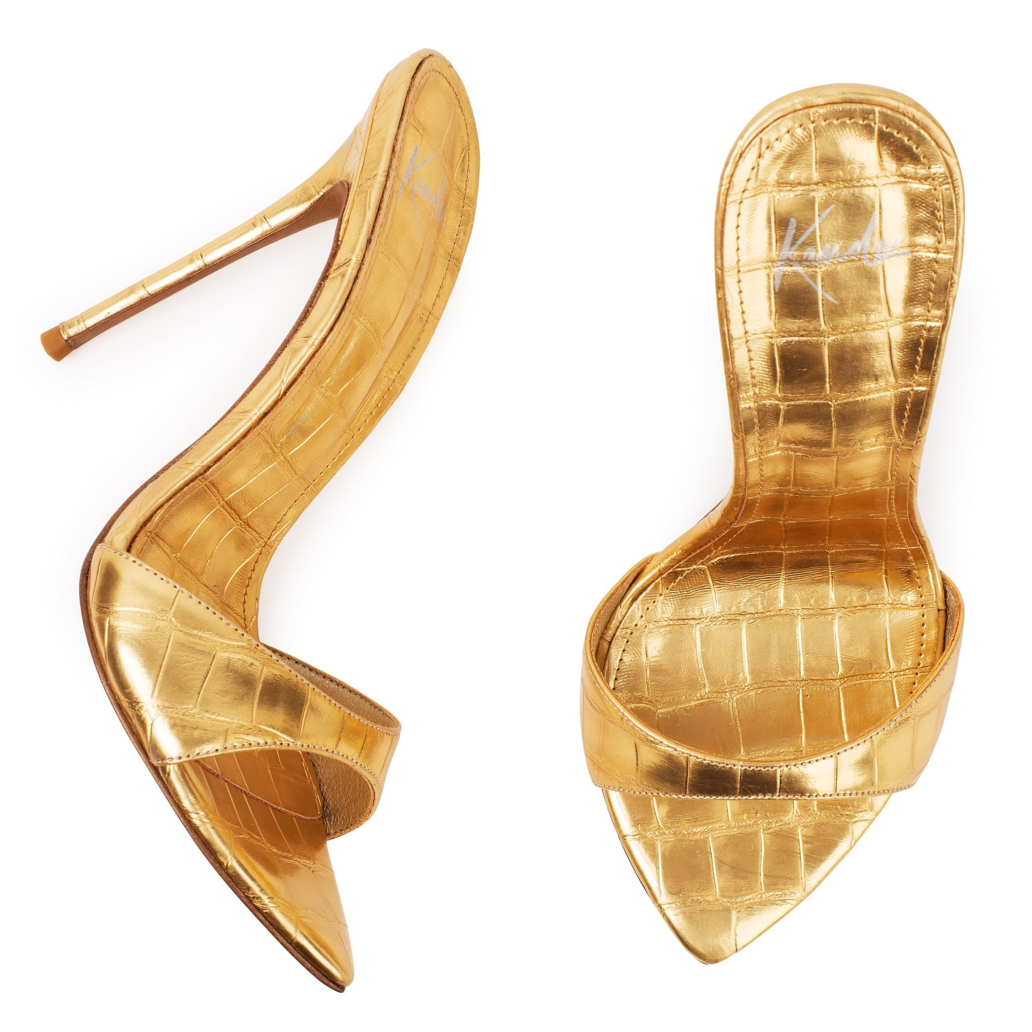 24ct Croc Mules - Kandee