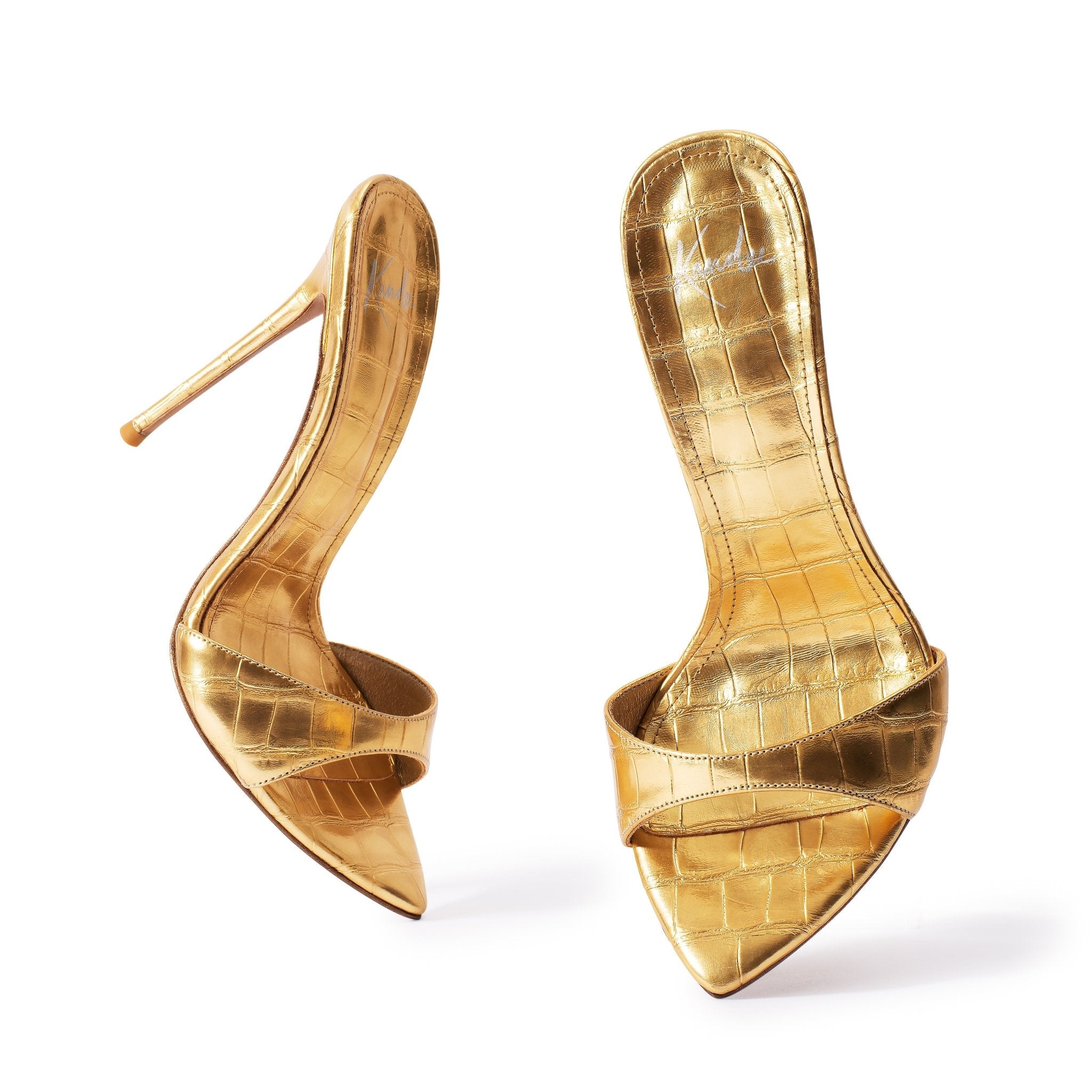 24ct Croc Mules - Kandee