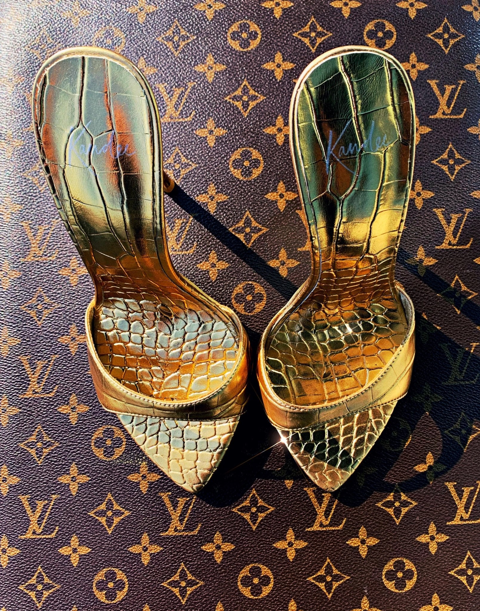 24ct Croc Mules - Kandee