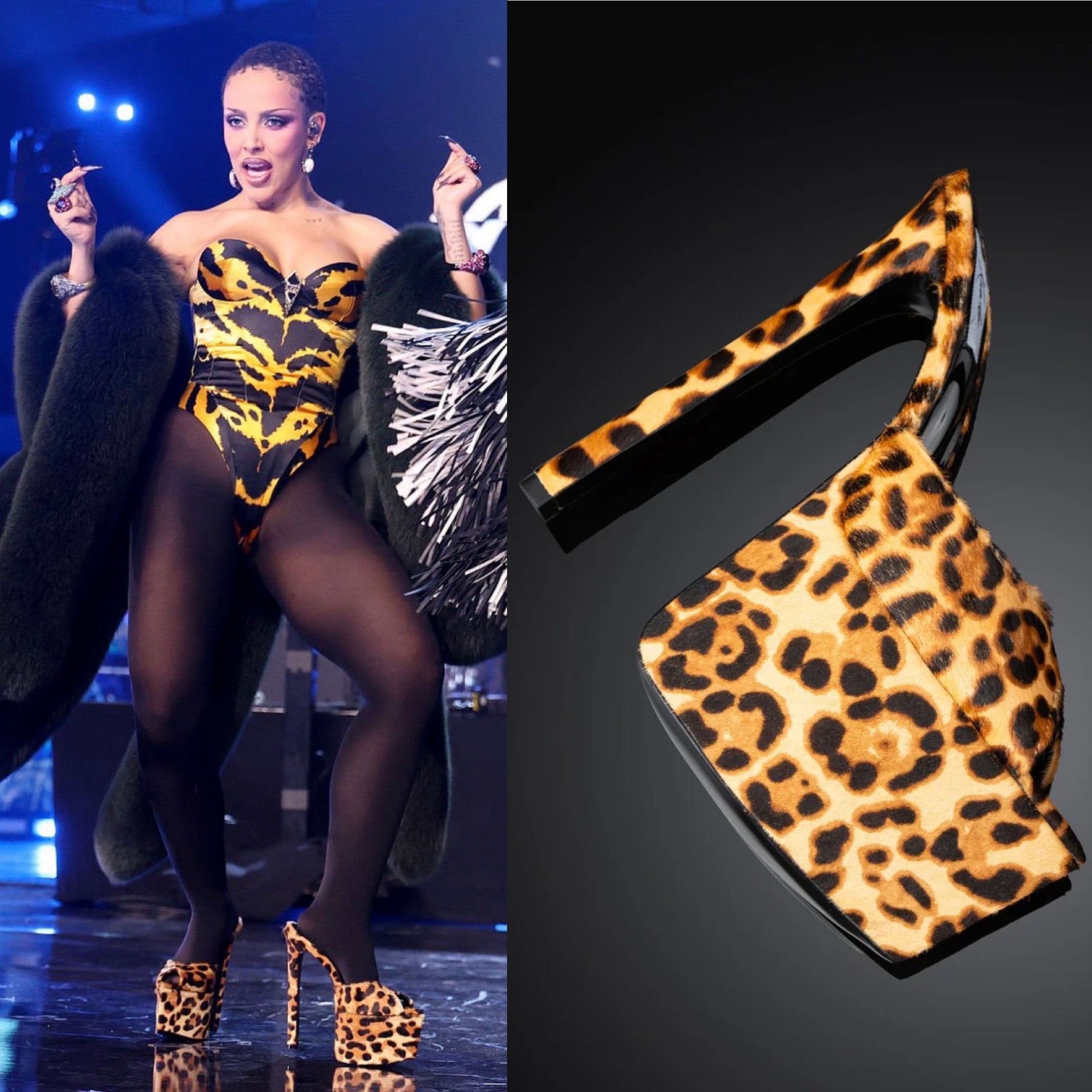 Leopard Print Calf Hair Platform Mules *As seen on Doja Cat - Kandee