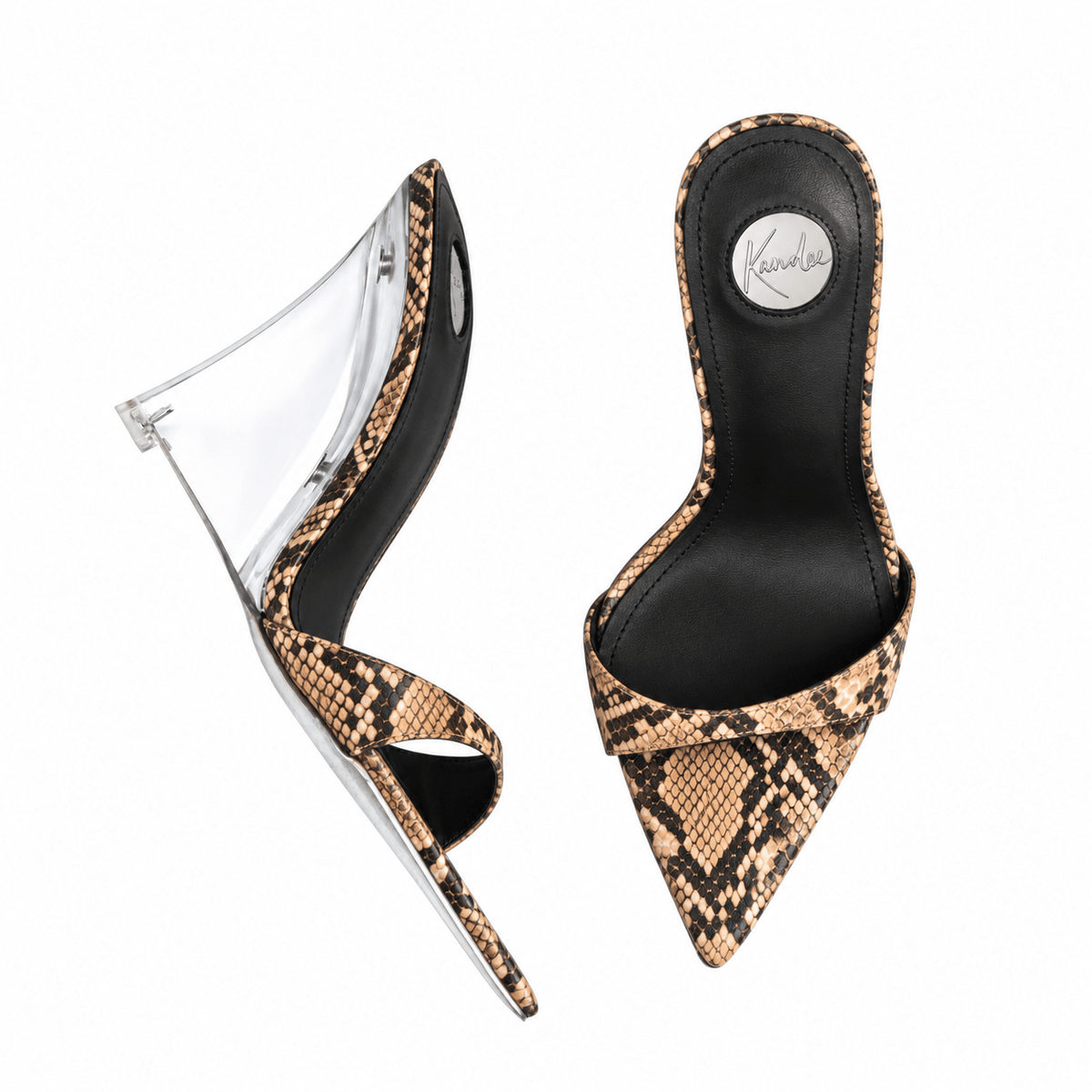 Plexiglas Python 110 Wedge Mule - Kandee
