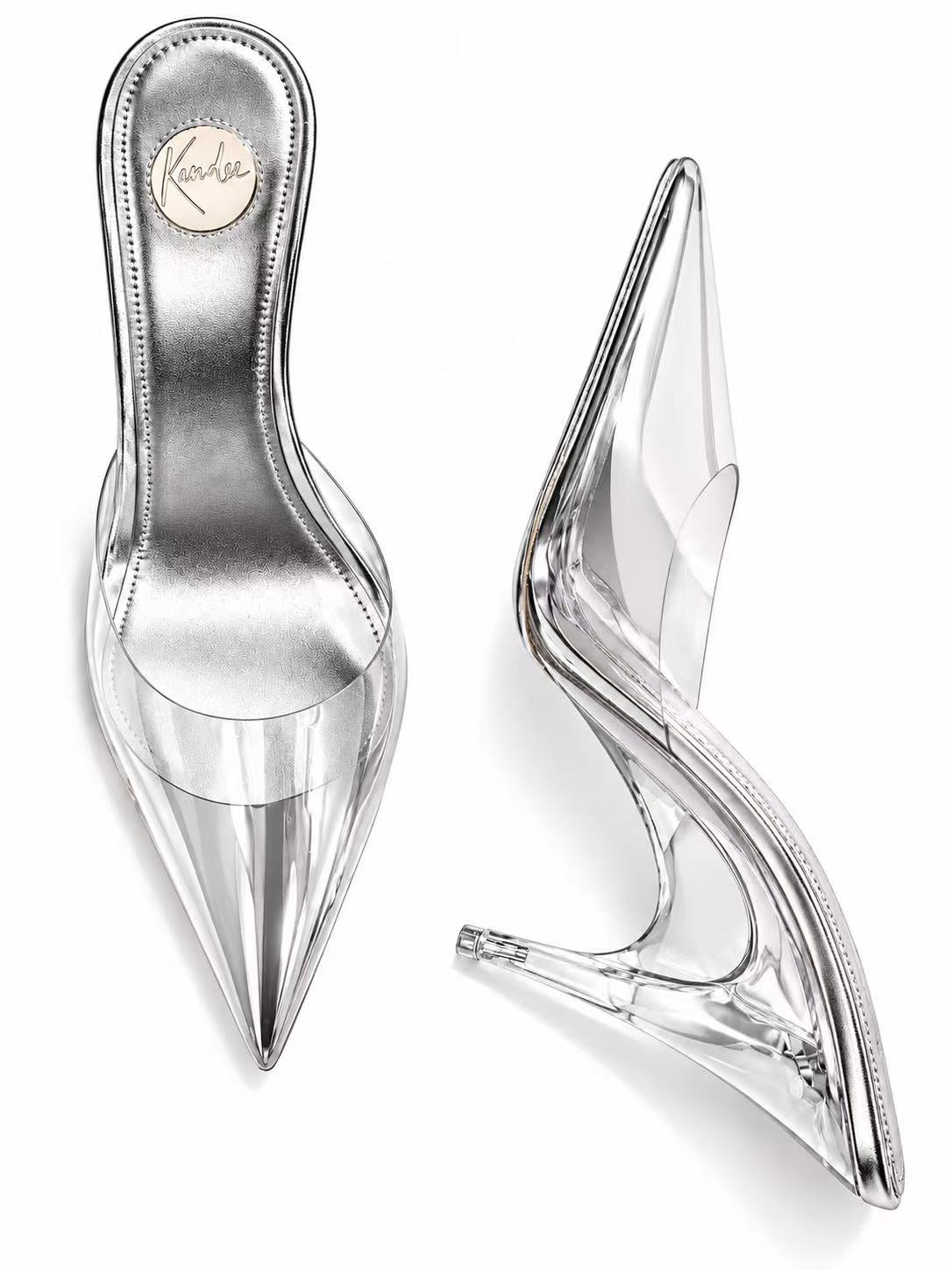 Silver Translucent with Plexiglas Heel