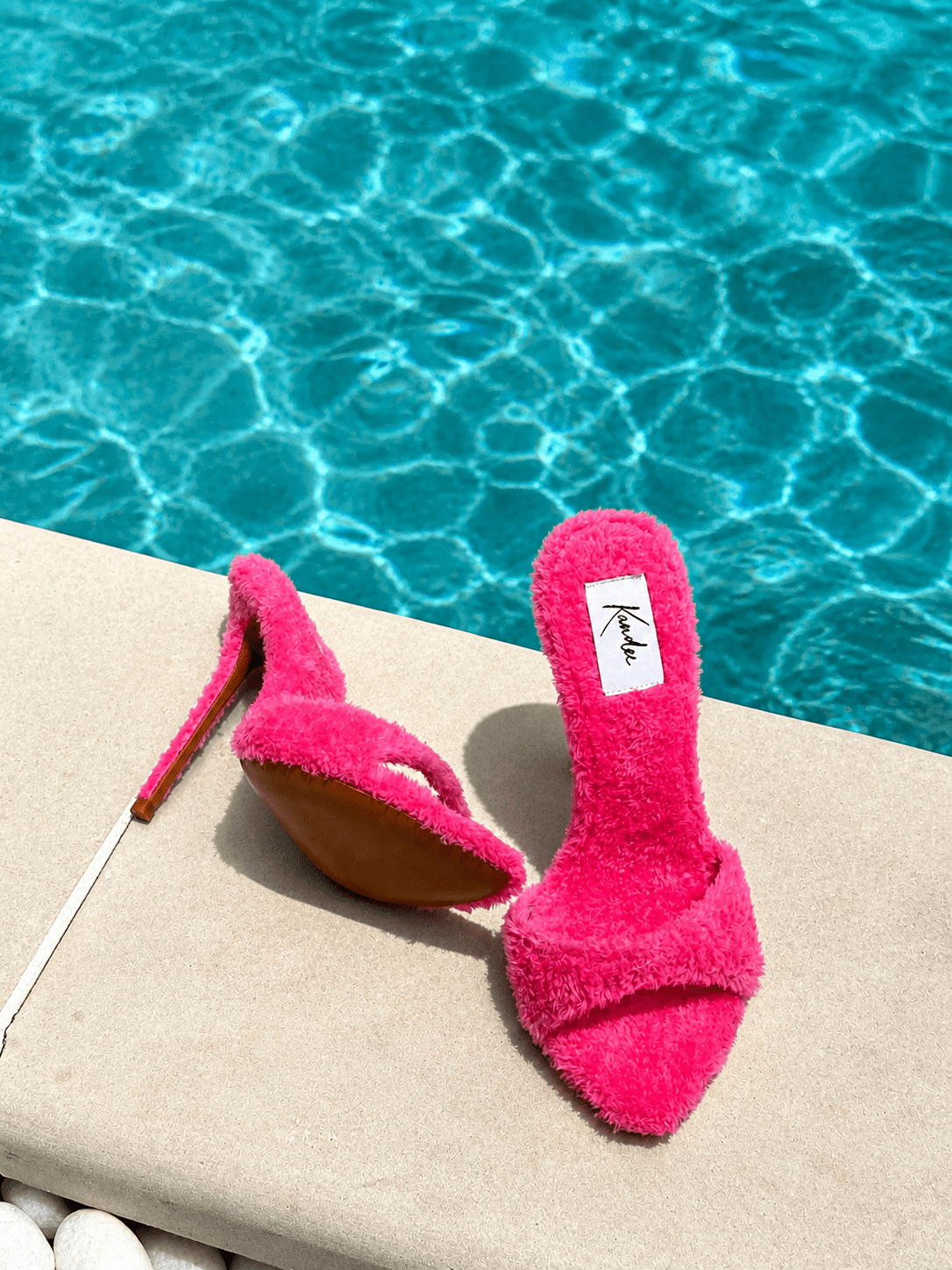 Legally Pink Towelling Mules - Kandee