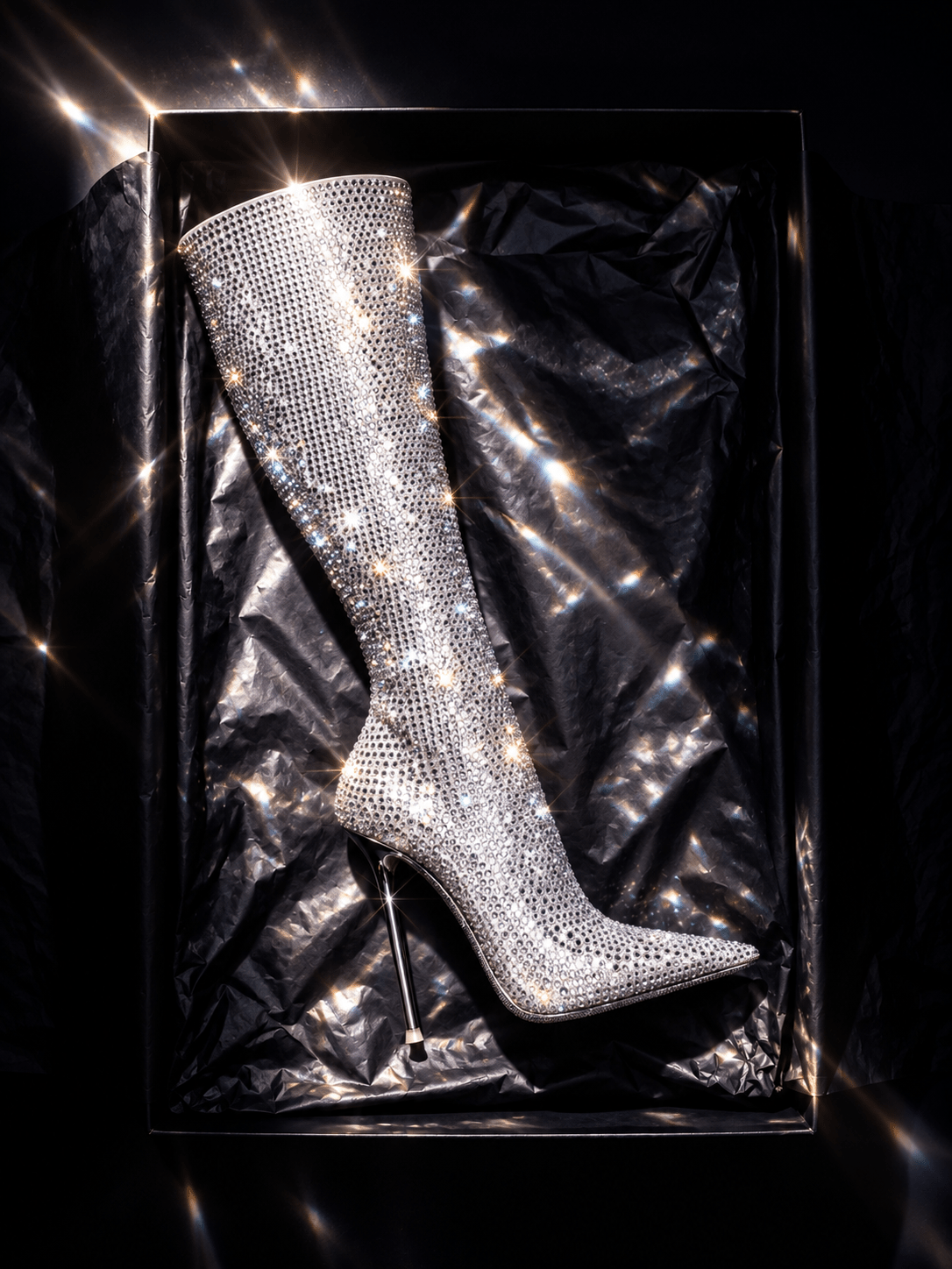 Narcisse 105 Strass crystal Boots - Kandee