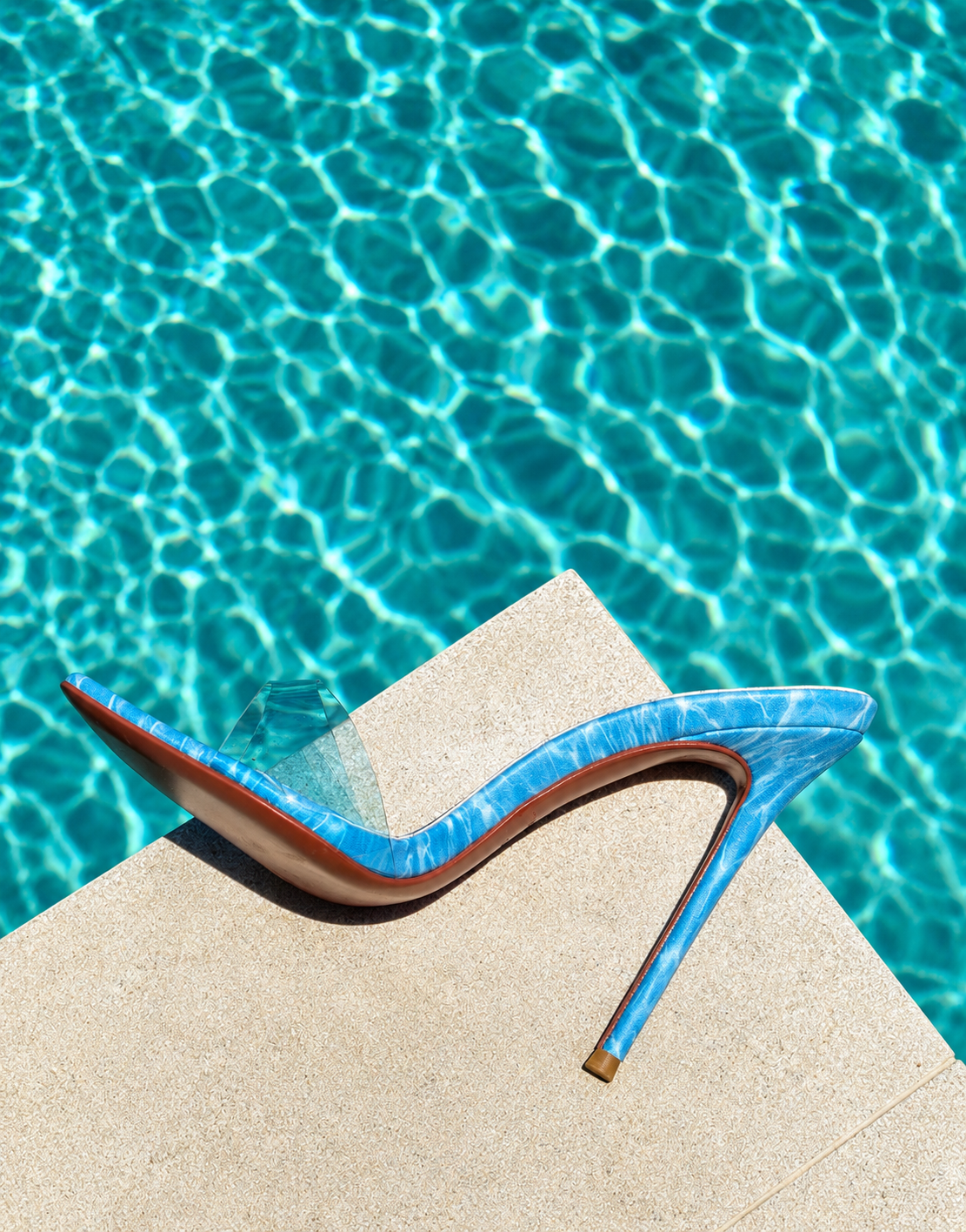 Poolside Semi transparent PVC Mules