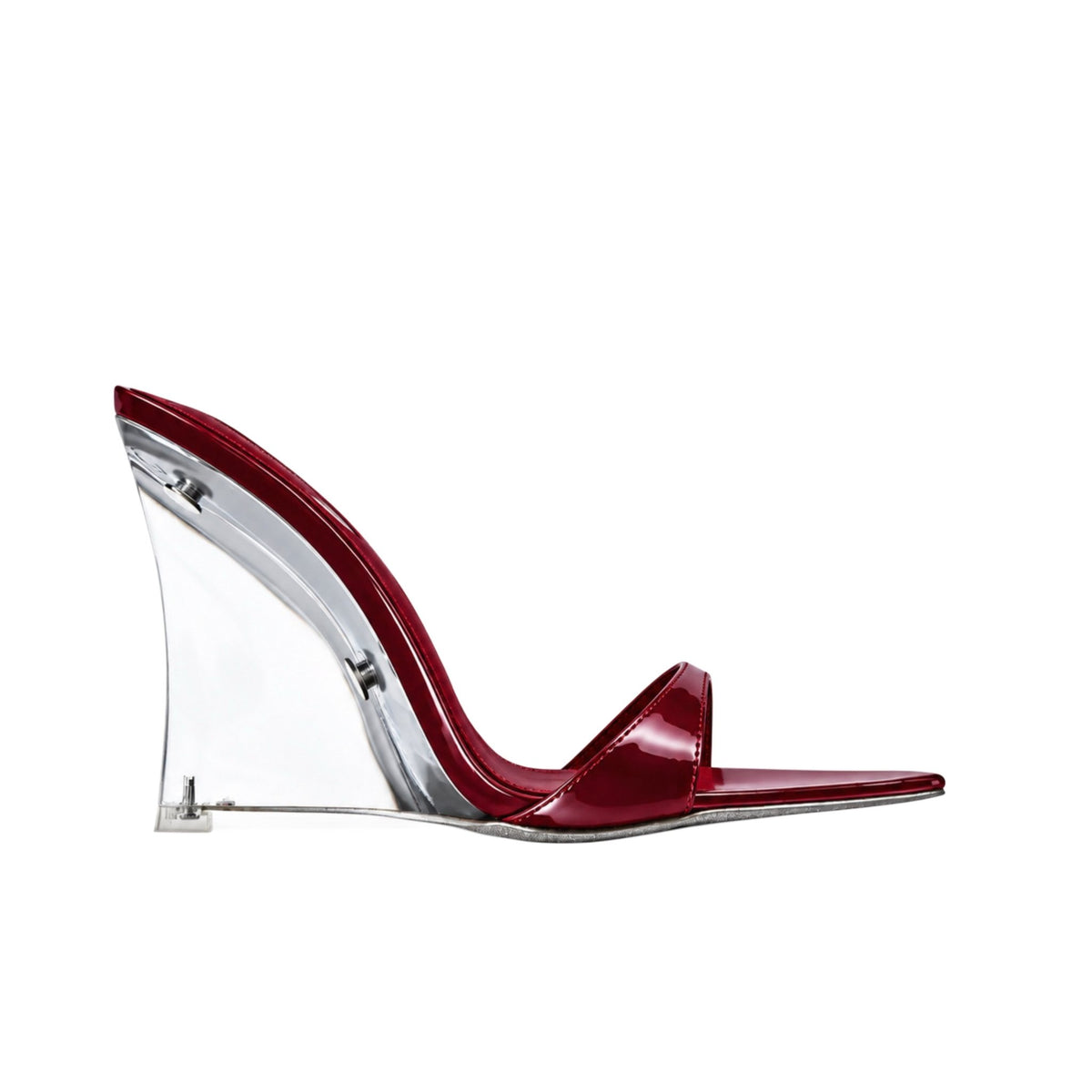 Plexiglas Cherry 110 Wedge Mule - Kandee