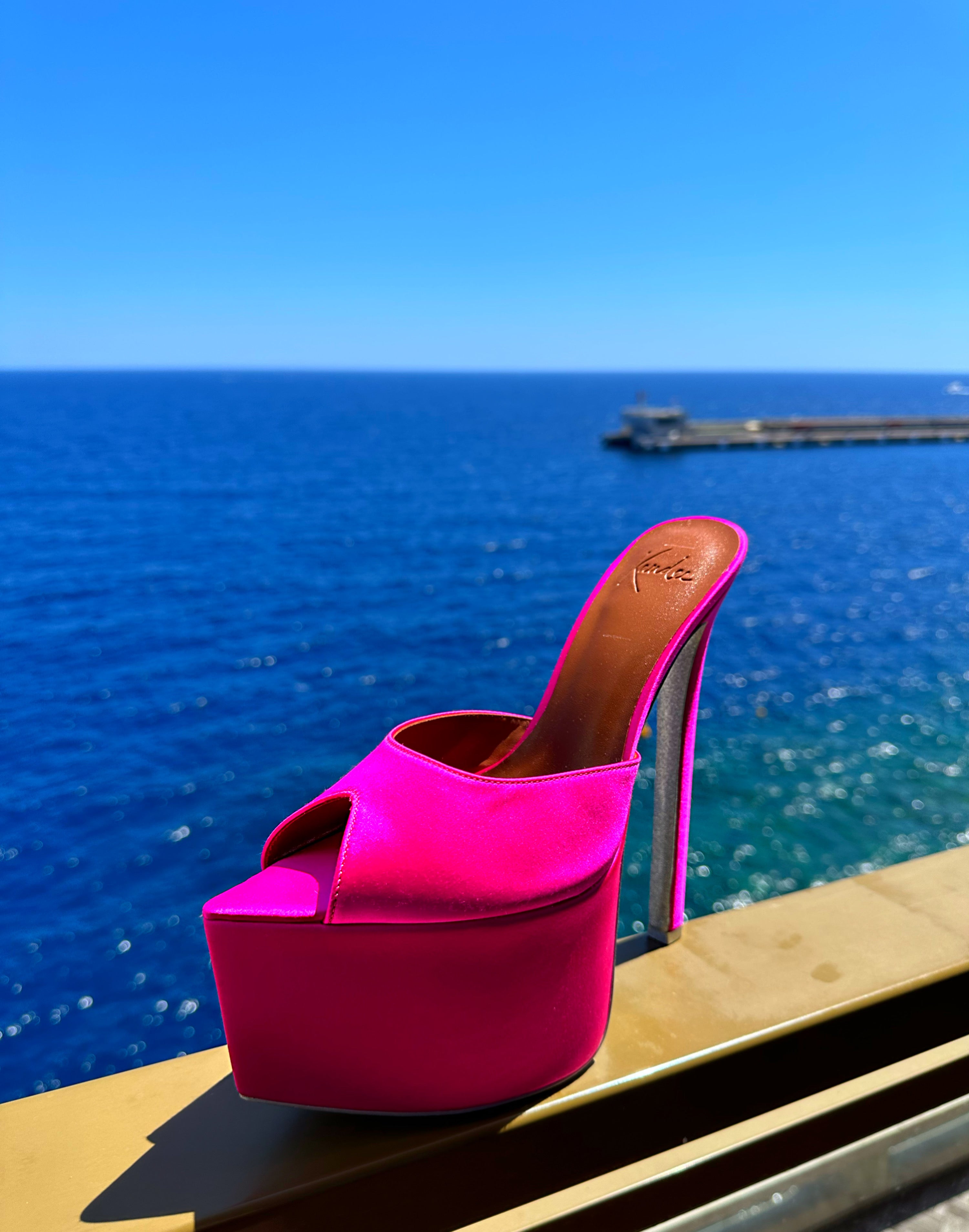 Bright sales pink mules