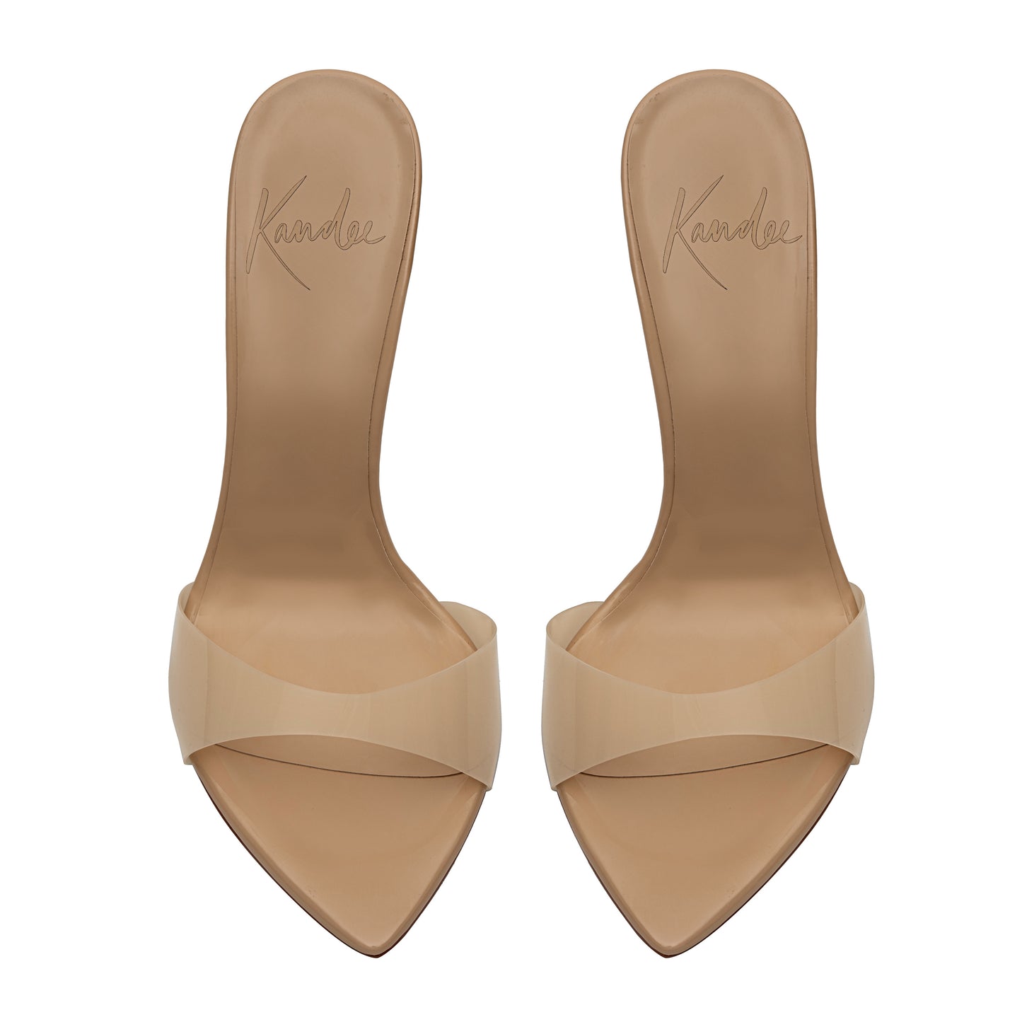 NUDE PORCELAIN PATENT MULES *Vegan