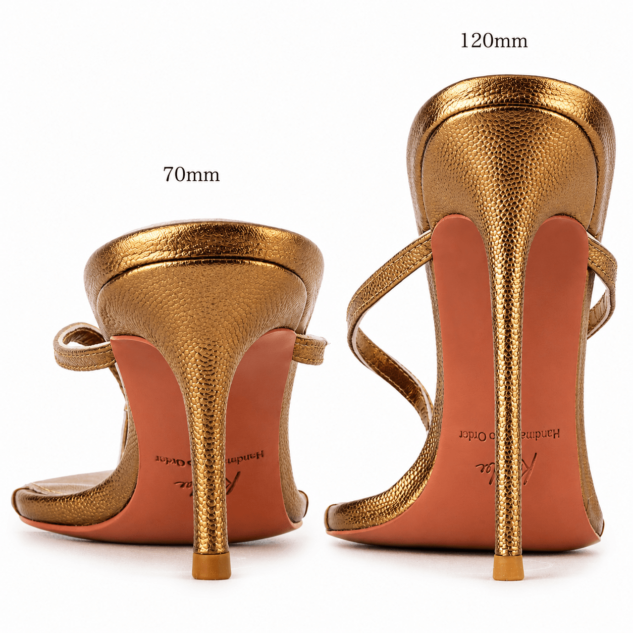 Golden Caviar Leather Thong Sandals - Kandee
