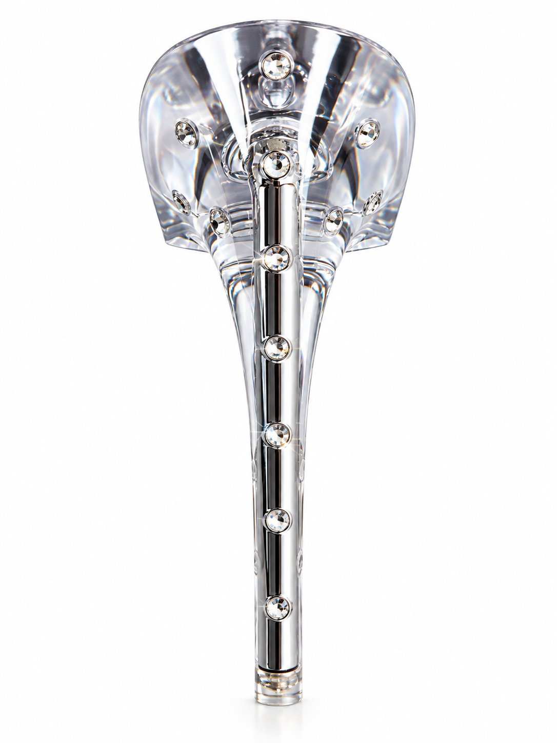 Silver Translucent with crystal Plexiglas Heel