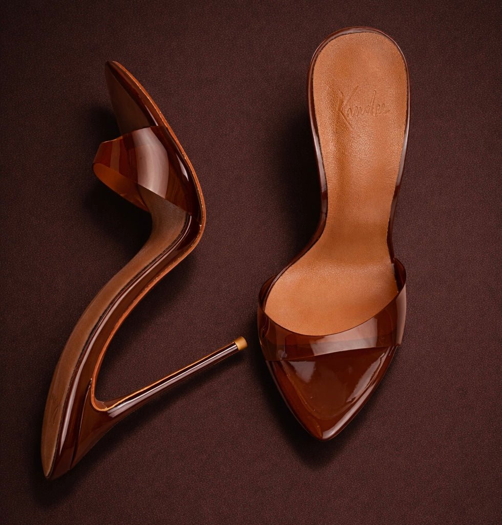 Le Chocolat Patent Mules *As Seen On Khloe Kardashain - Kandee