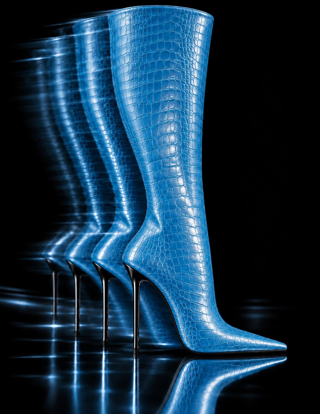 Glacier 105 Croco Embossed Leather Boots