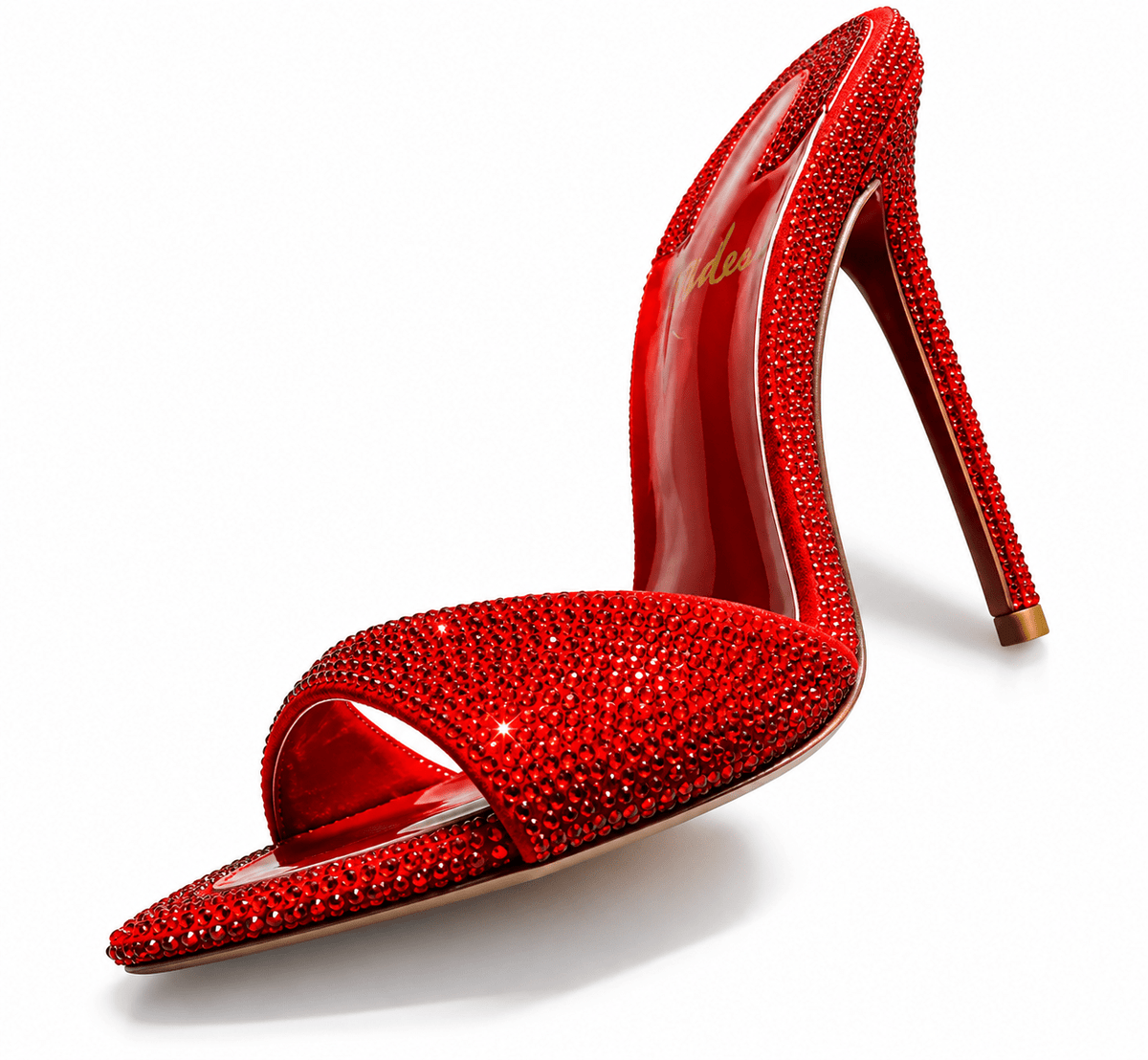Amour Rubis Crystal Mules - Kandee