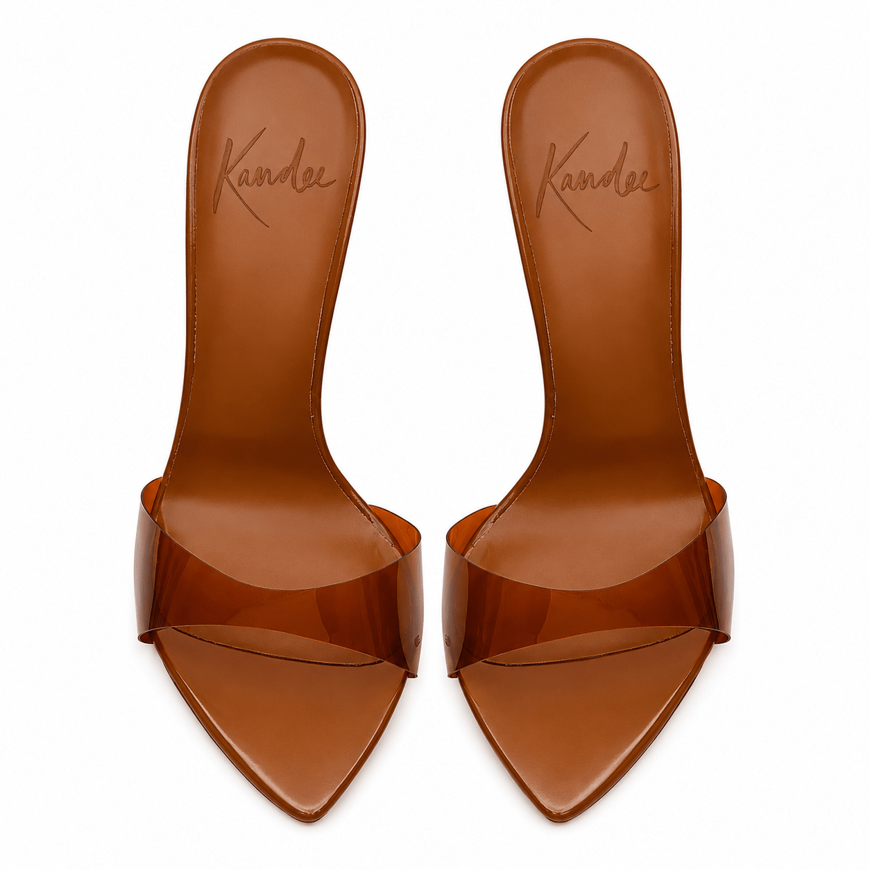 Nude Golden Patent Mules Vegan - Kandee