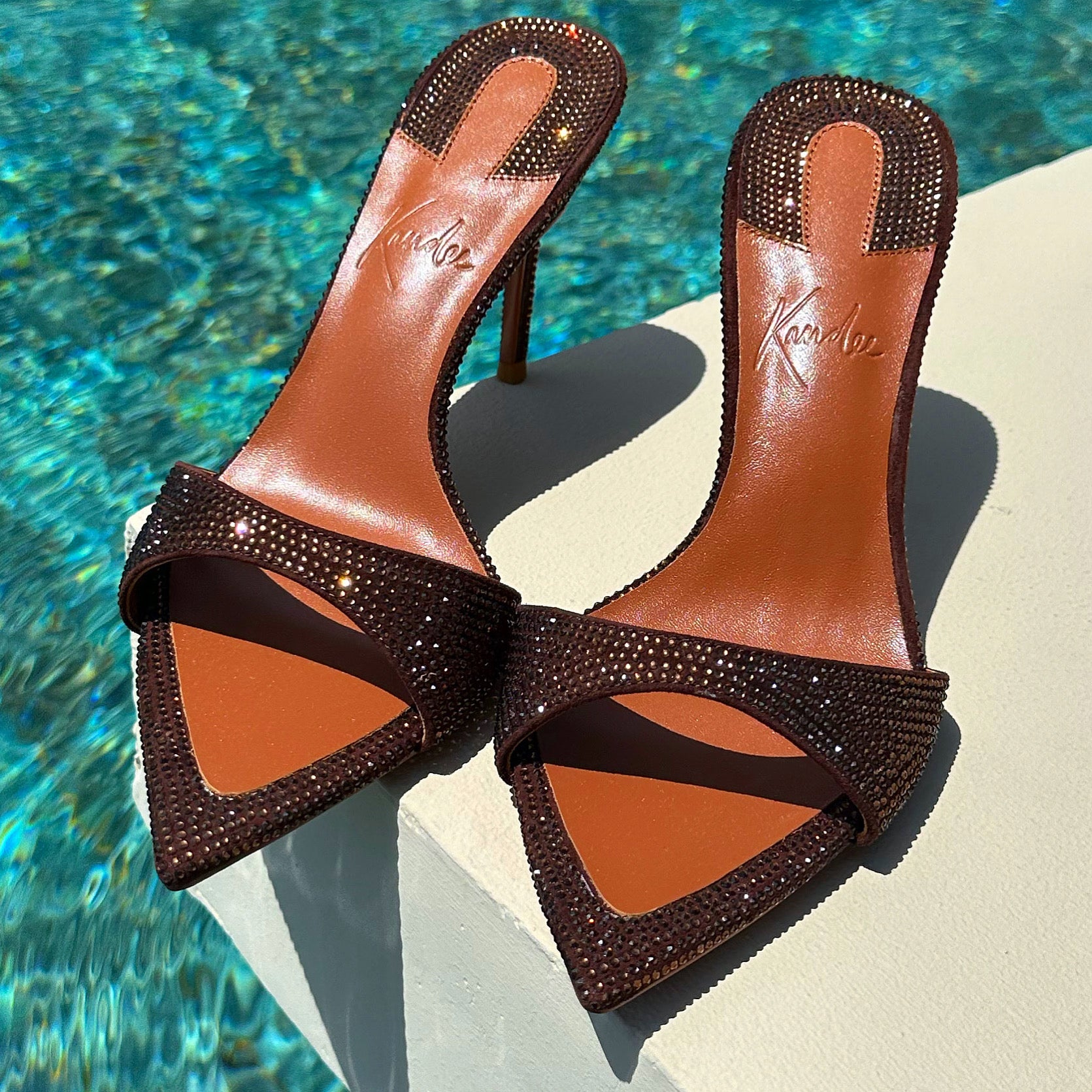 Brown Sugar Knife Mules - Kandee