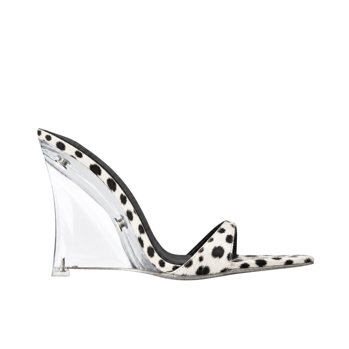 Plexiglas Dalmatian 110 Wedge Mule - Kandee