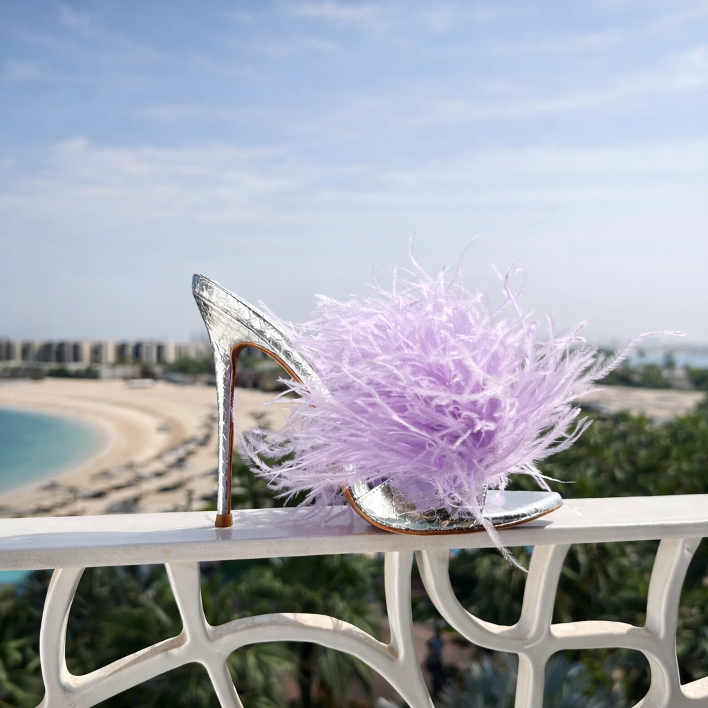 Freakum Ostrich feather Mules