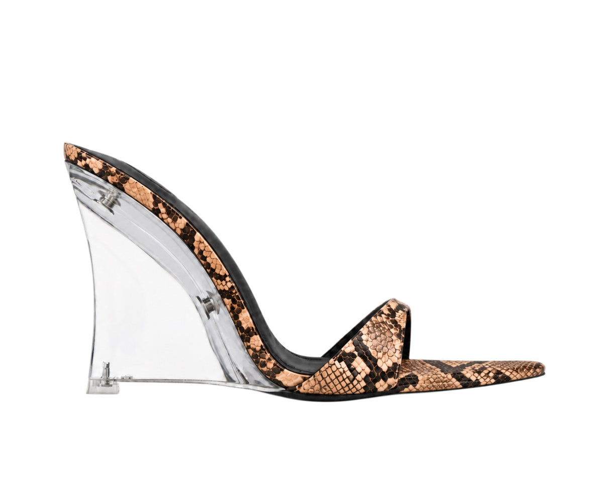 Plexiglas Python 110 Wedge Mule - Kandee