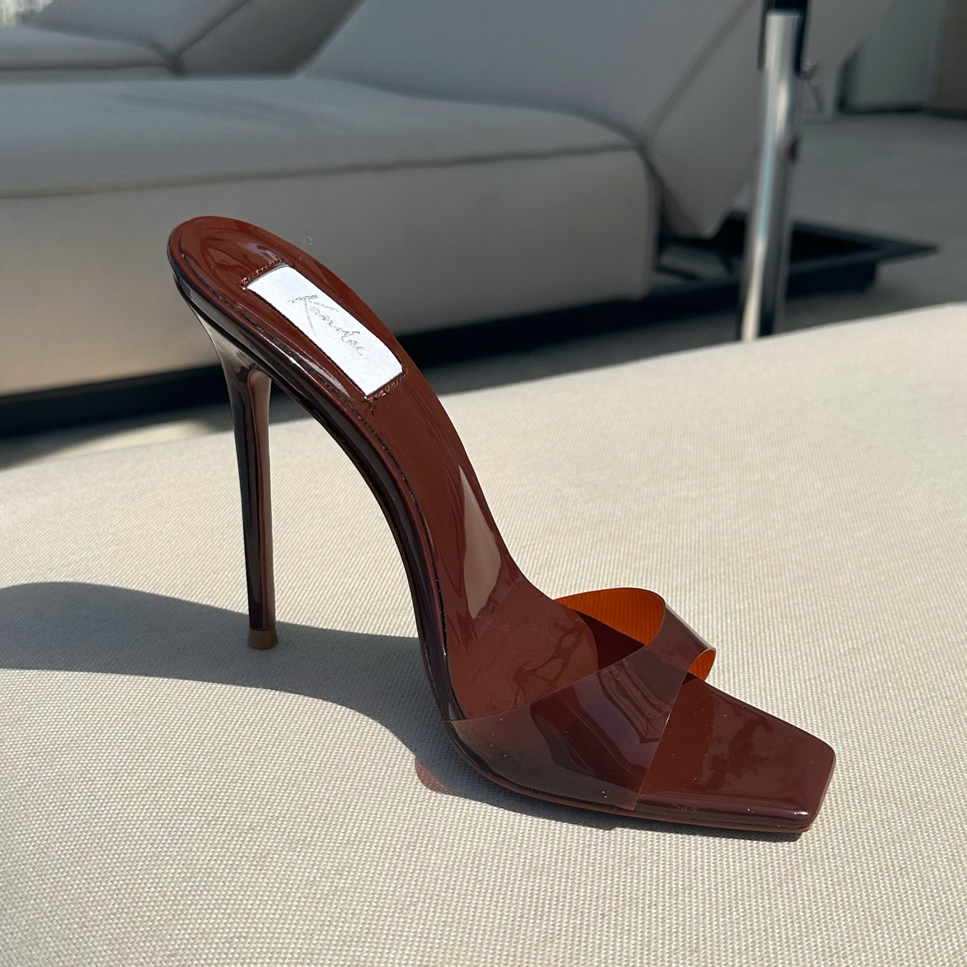Choco Transparent PVC Mules - Kandee