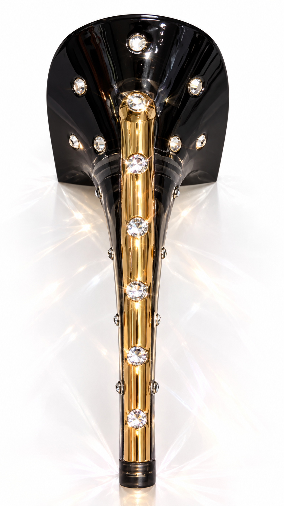 Black Translucent with crystal Plexiglas Heel