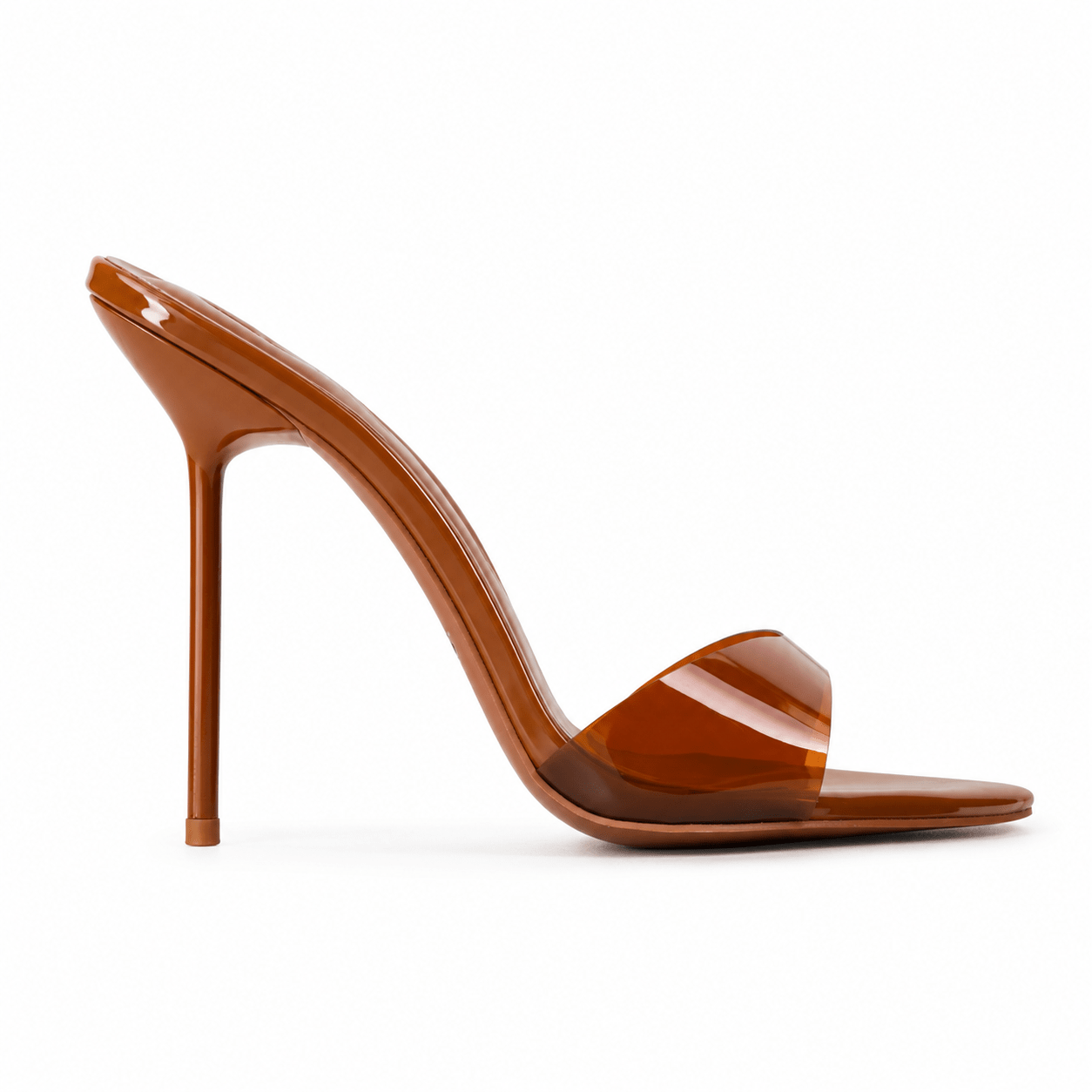 Nude Golden Patent Mules Vegan - Kandee