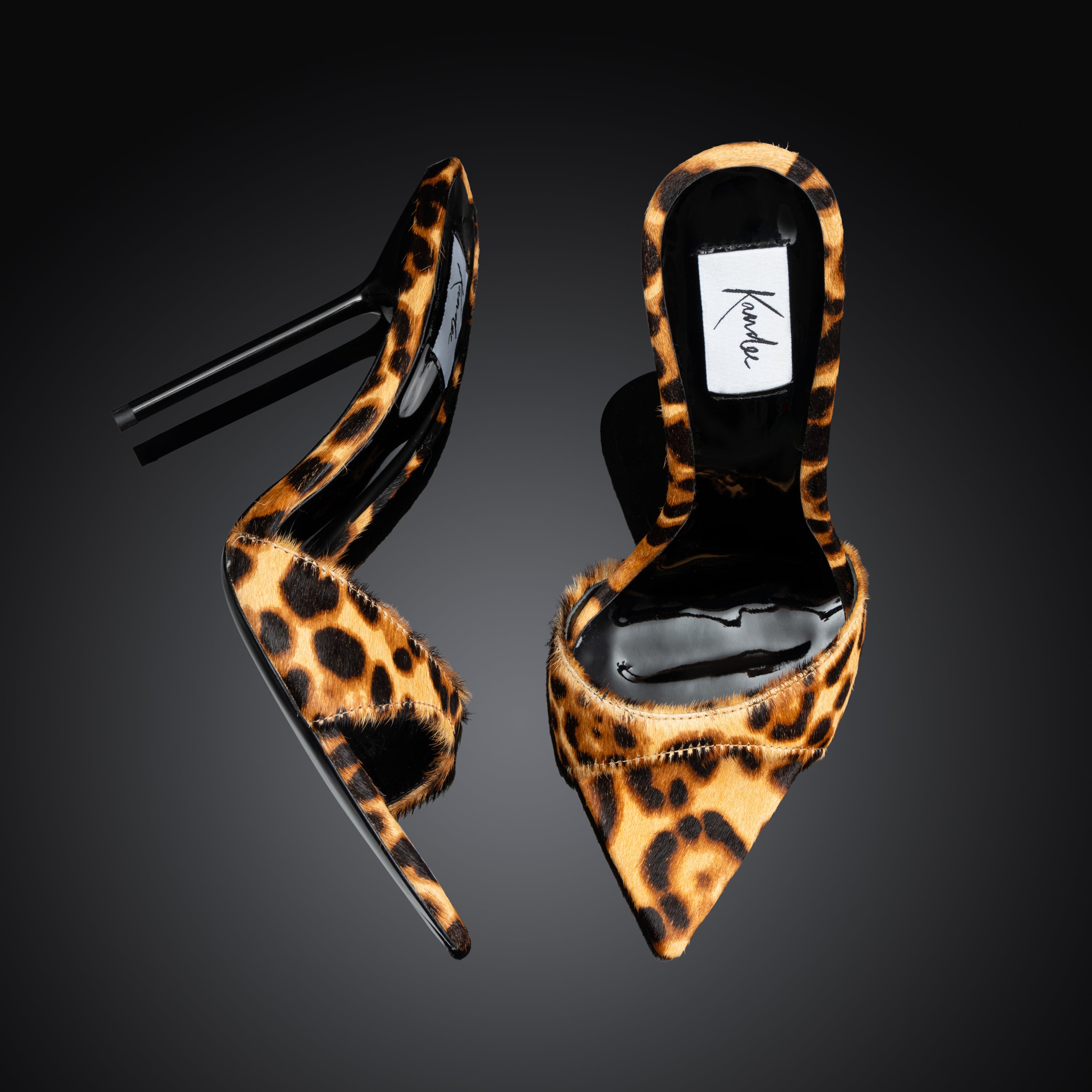 Leopard calf hair mules online