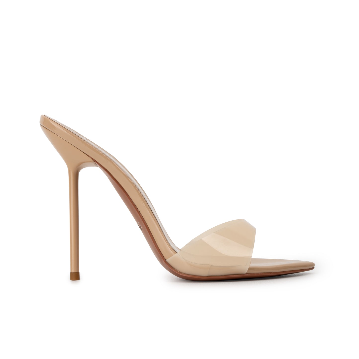 NUDE PORCELAIN PATENT MULES *Vegan