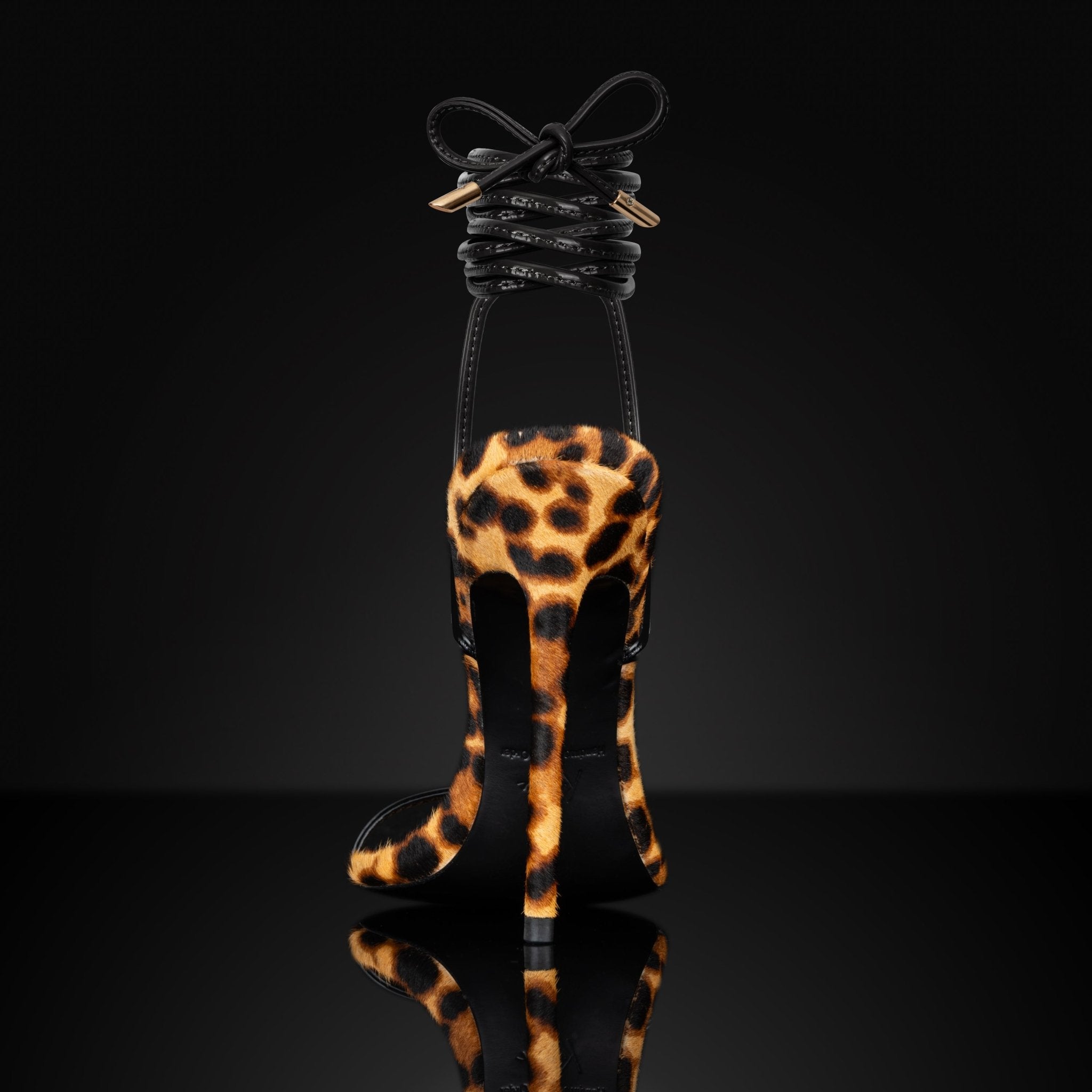 Leopard Print Calf Hair Sandals - Kandee