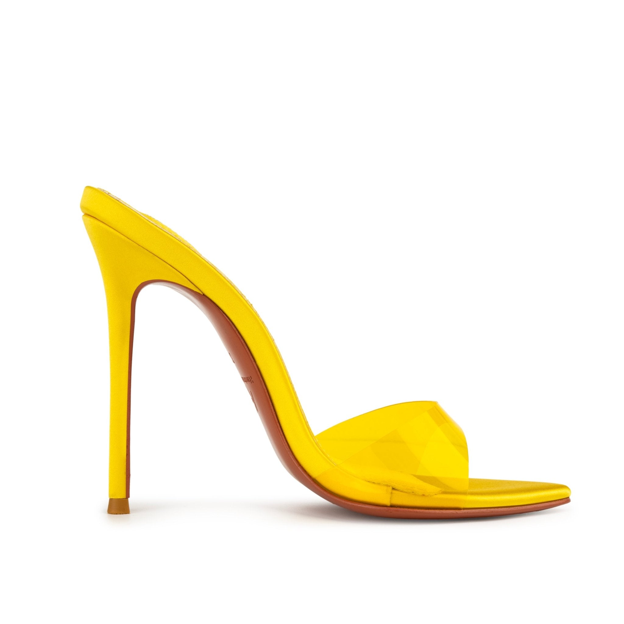 Lemon Semi transparent PVC Mules - Kandee