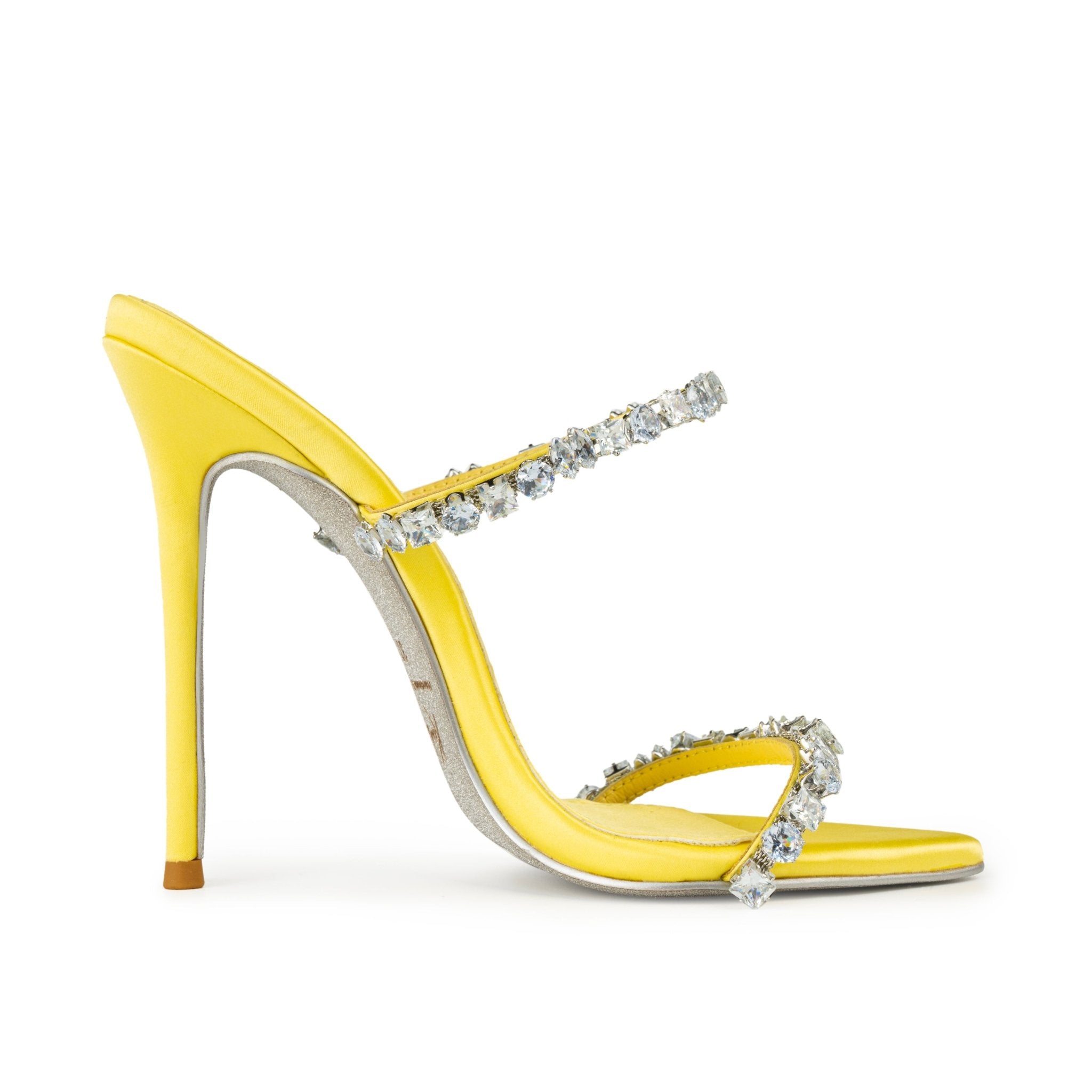 Lemon Jewel Silk Sandals - Kandee