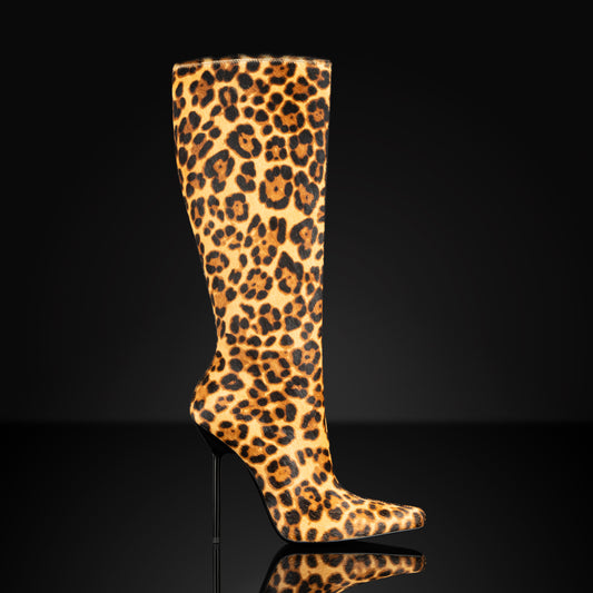 LEOPARD PRINT CALF HAIR BOOTS