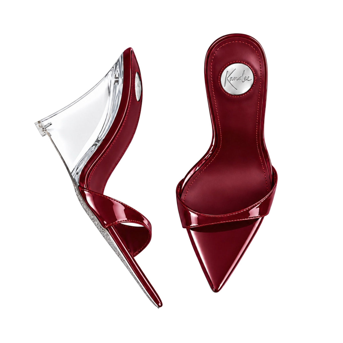 Plexiglas Cherry 110 Wedge Mule - Kandee