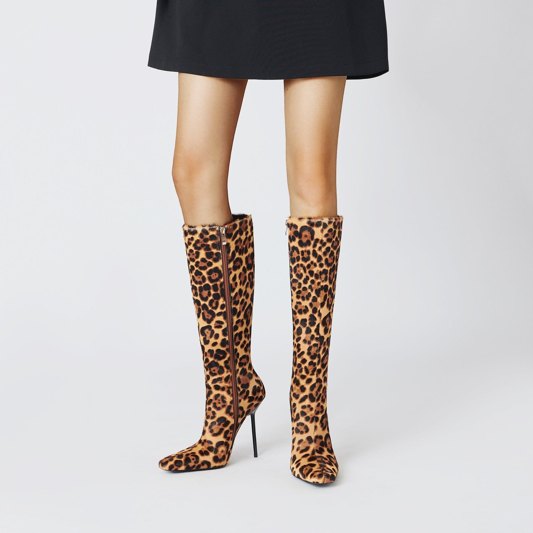 LEOPARD PRINT CALF HAIR BOOTS - Kandee