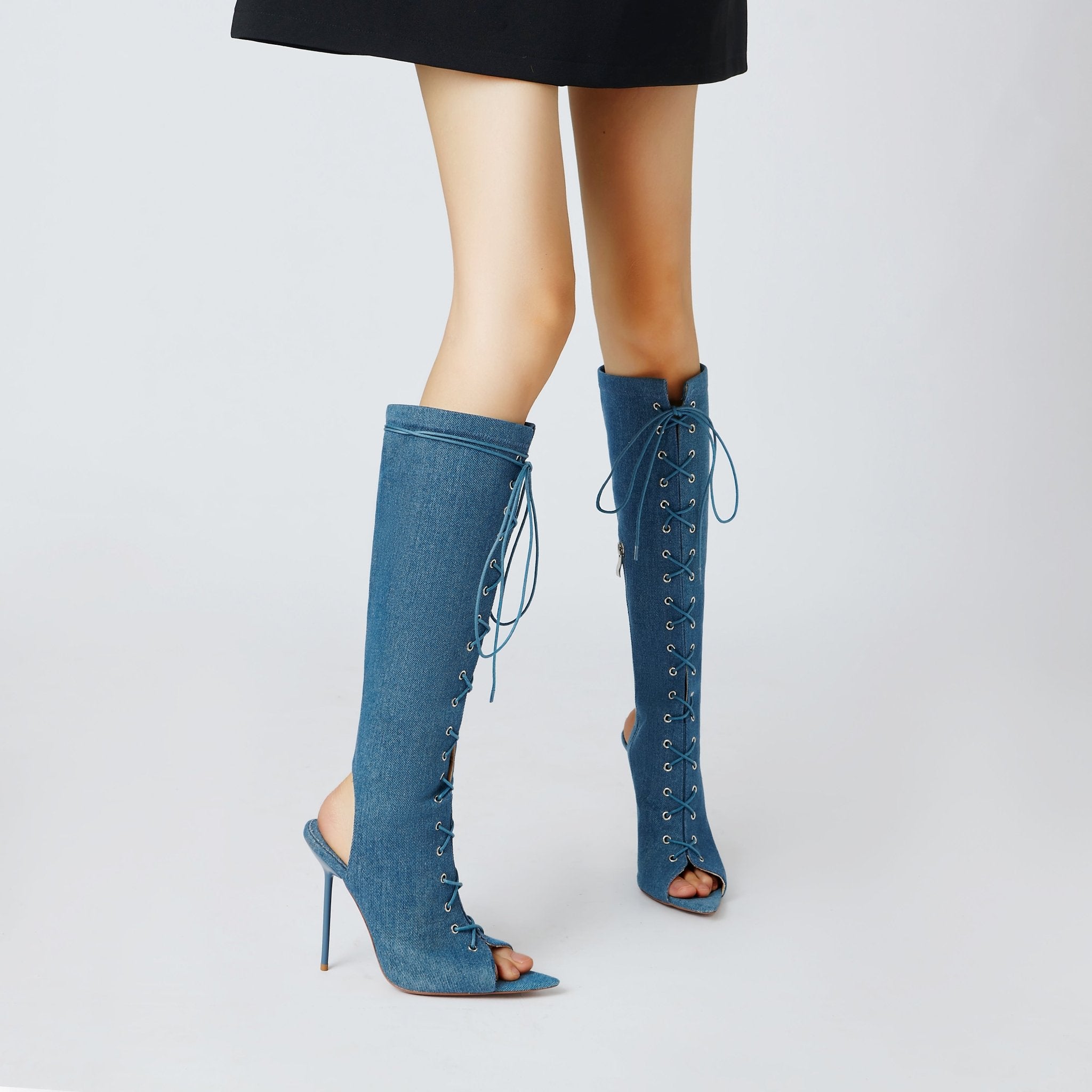 Denim Boot Sandals - Kandee