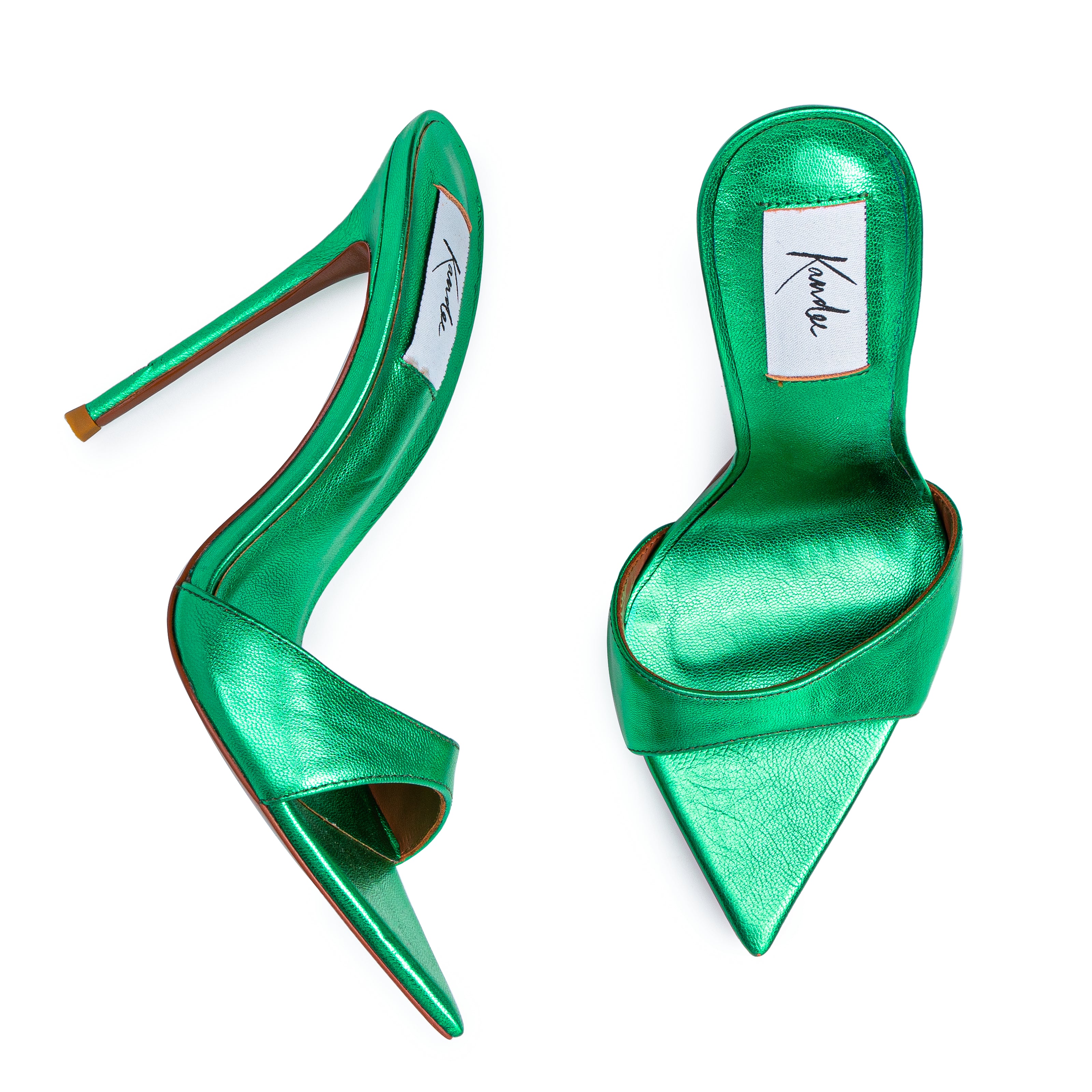 Emerald sales green mules