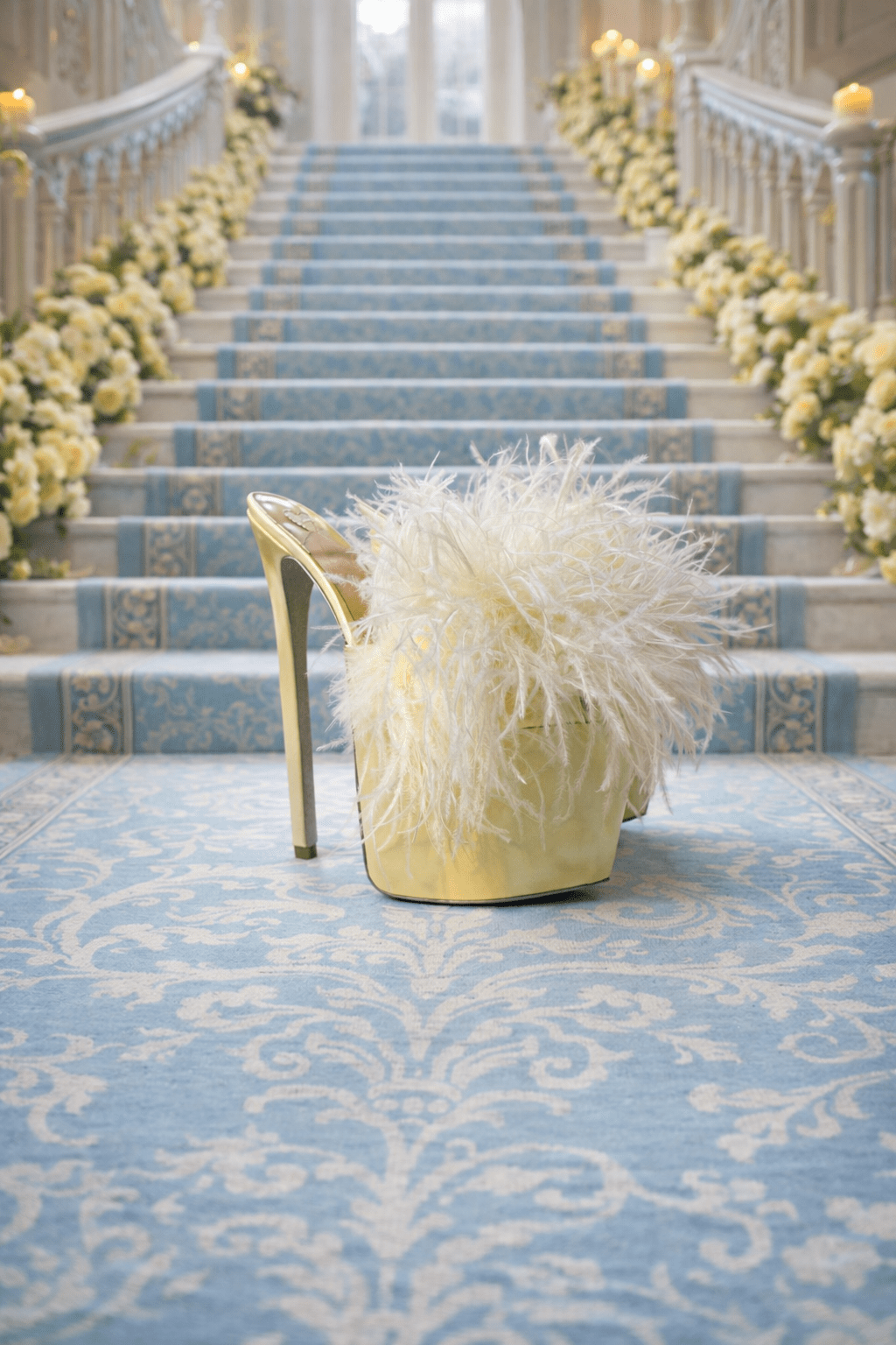 La Duchesse Feather Platform Mule - Kandee