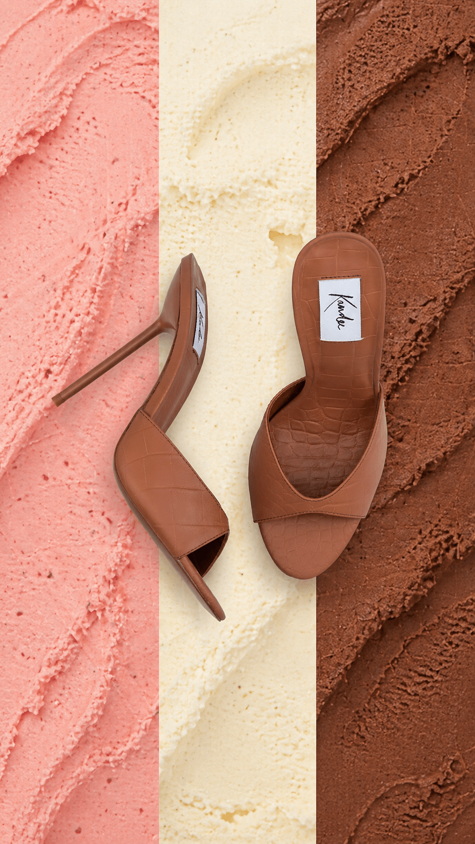 Mocha Mousse Croco Mules - Kandee