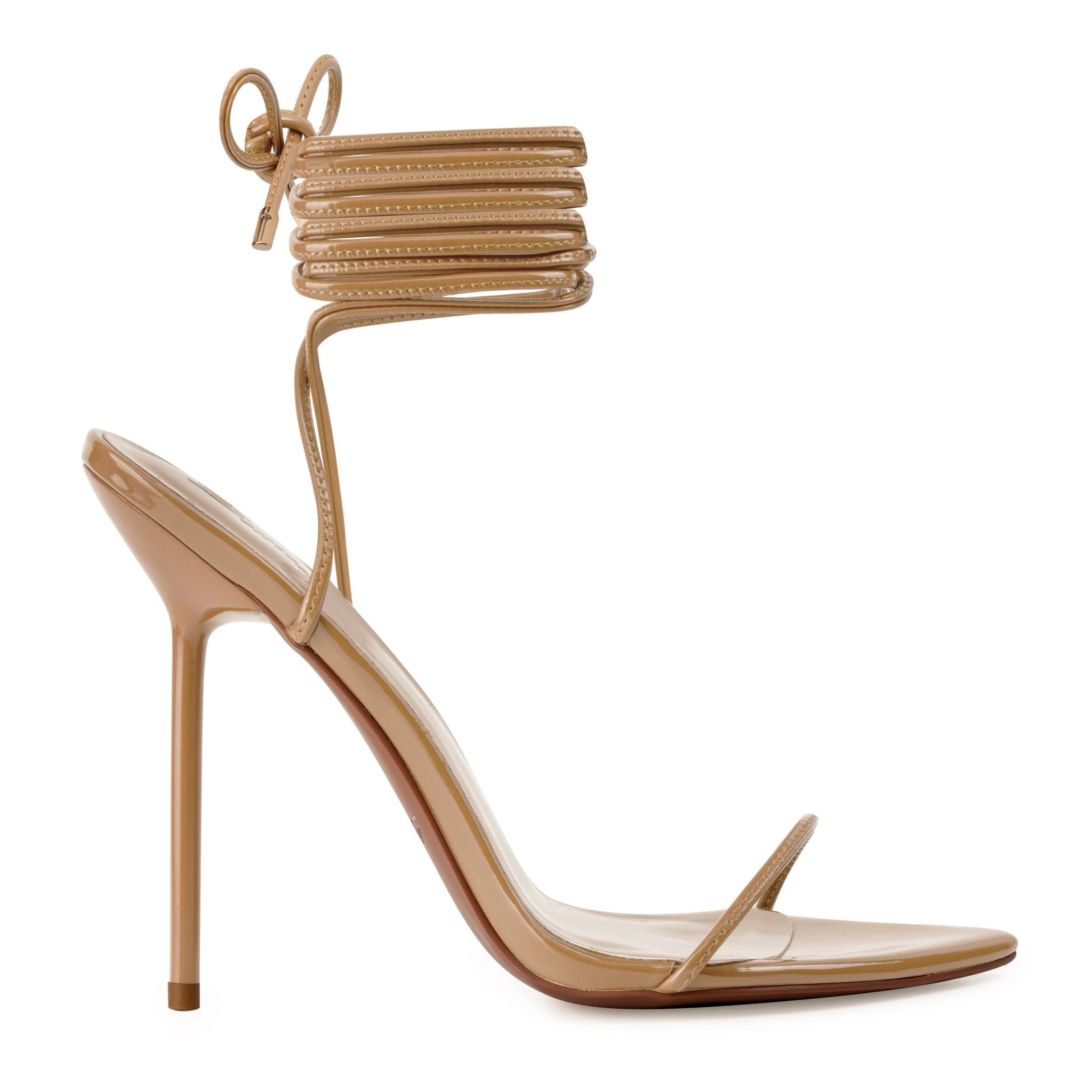 Nude Porcelain Patent Sandals *Vegan - Kandee