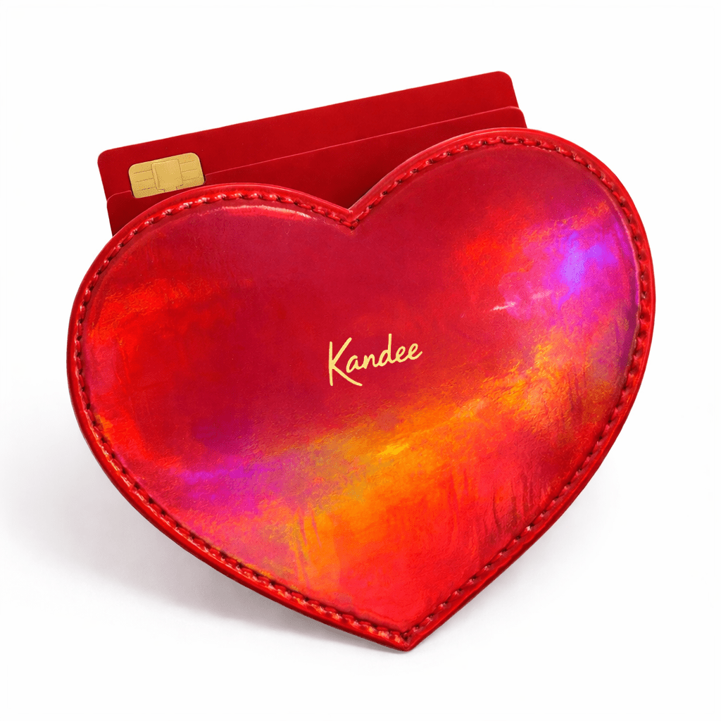 Red Heart Credit Card Holder - Kandee