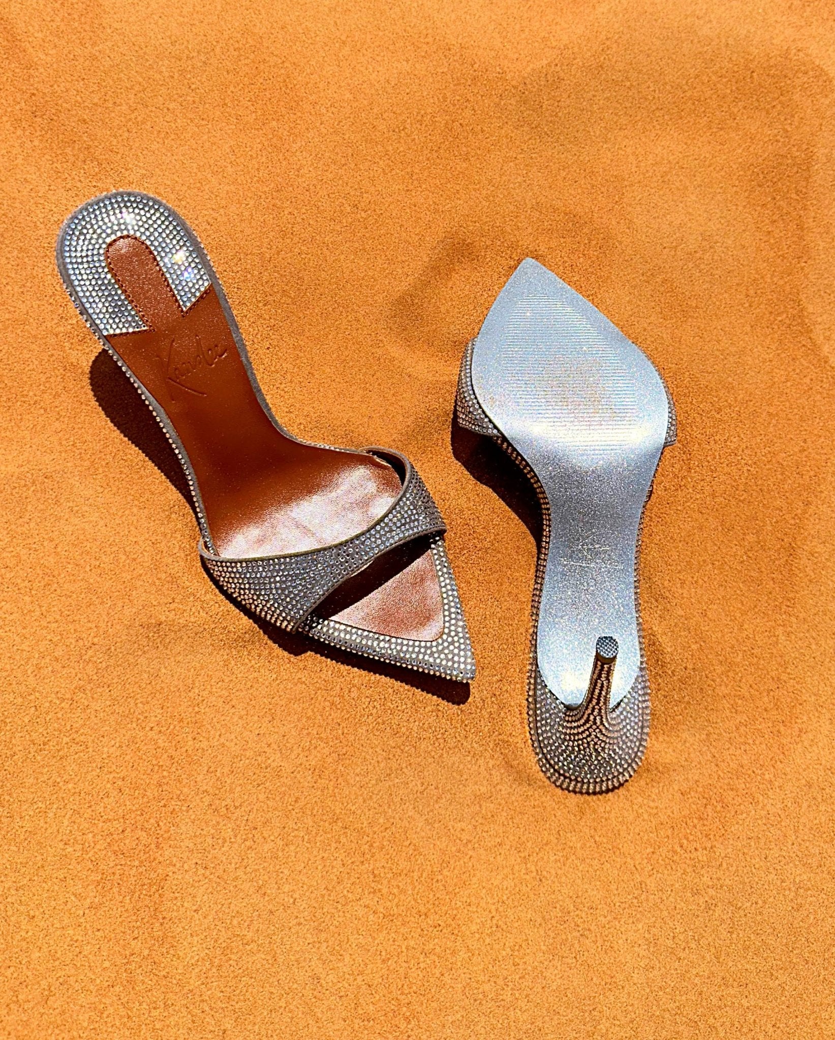 Crystal Sugar Knife Mules - Kandee