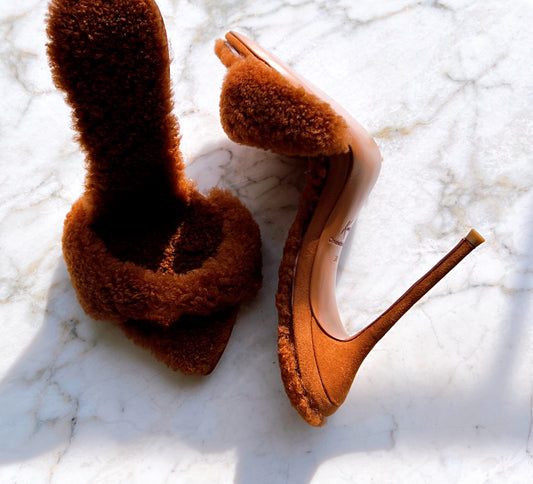 SHEARLING TEDDY MULES *As SEEN on Khloe Kardashian