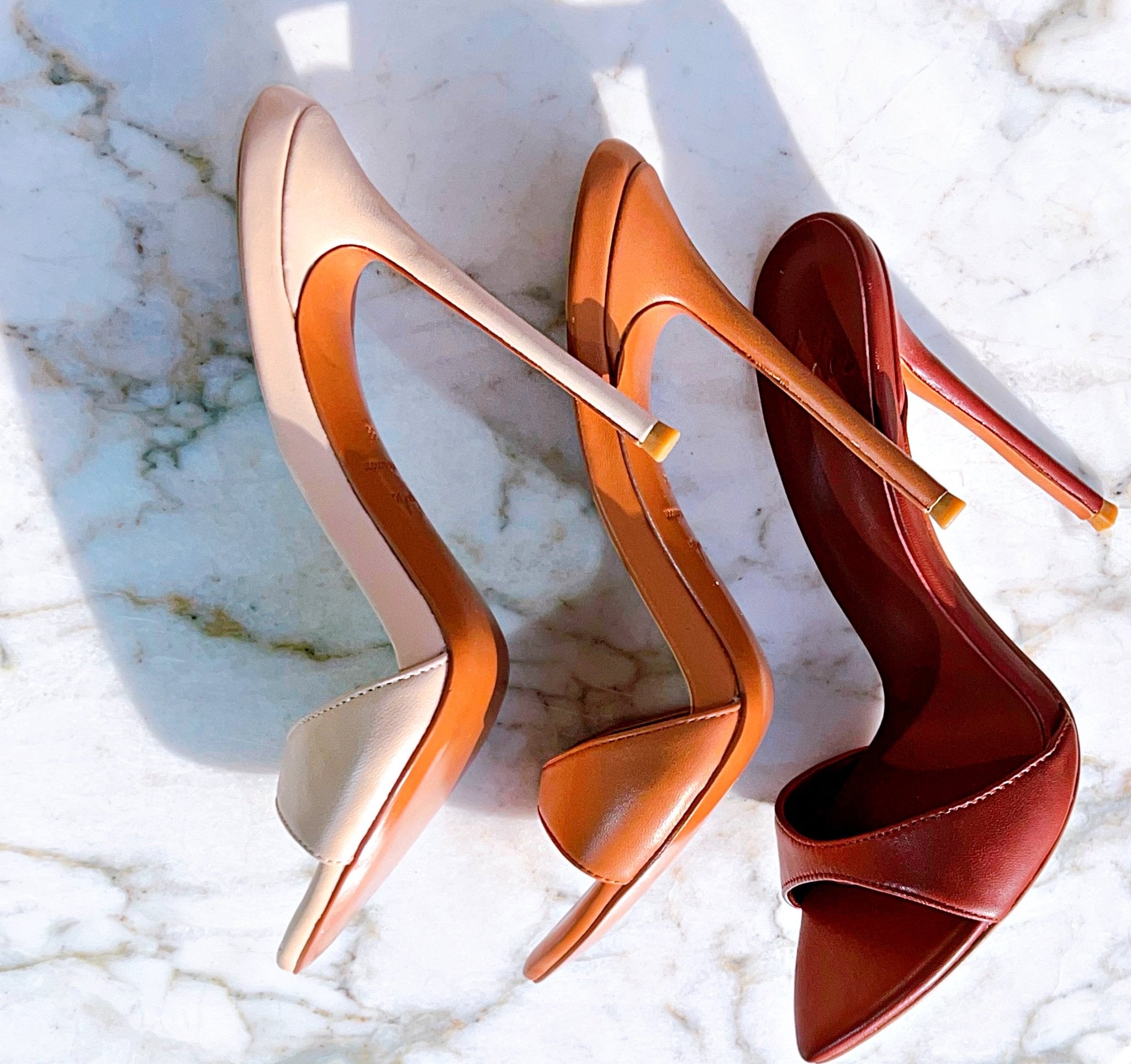 Nu Foncé Leather Mules - Kandee