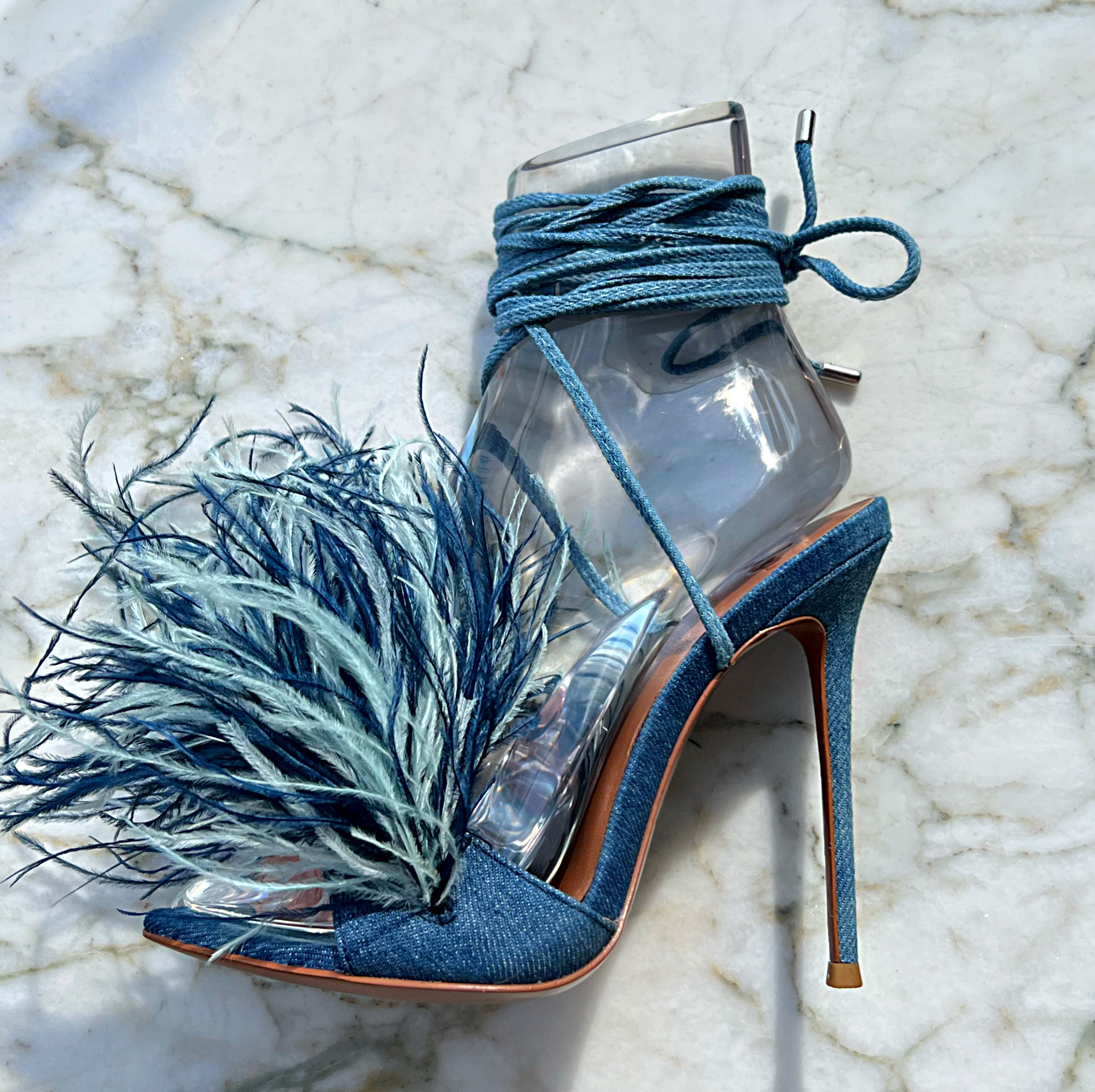 STAUD Anise feather-trimmed satin sandals | NET-A-PORTER
