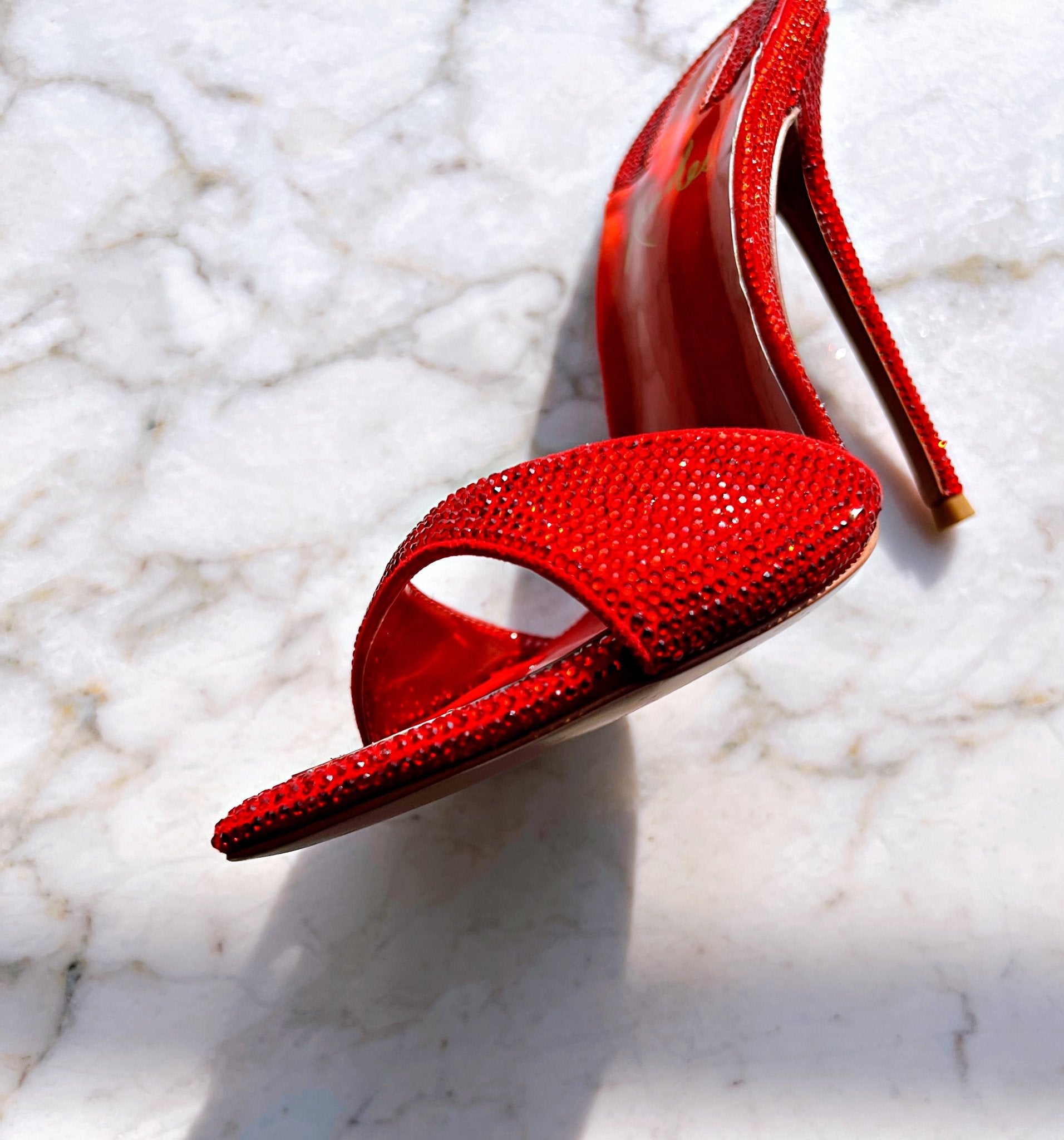 AMOUR RUBIS CRYSTAL MULES - Kandee