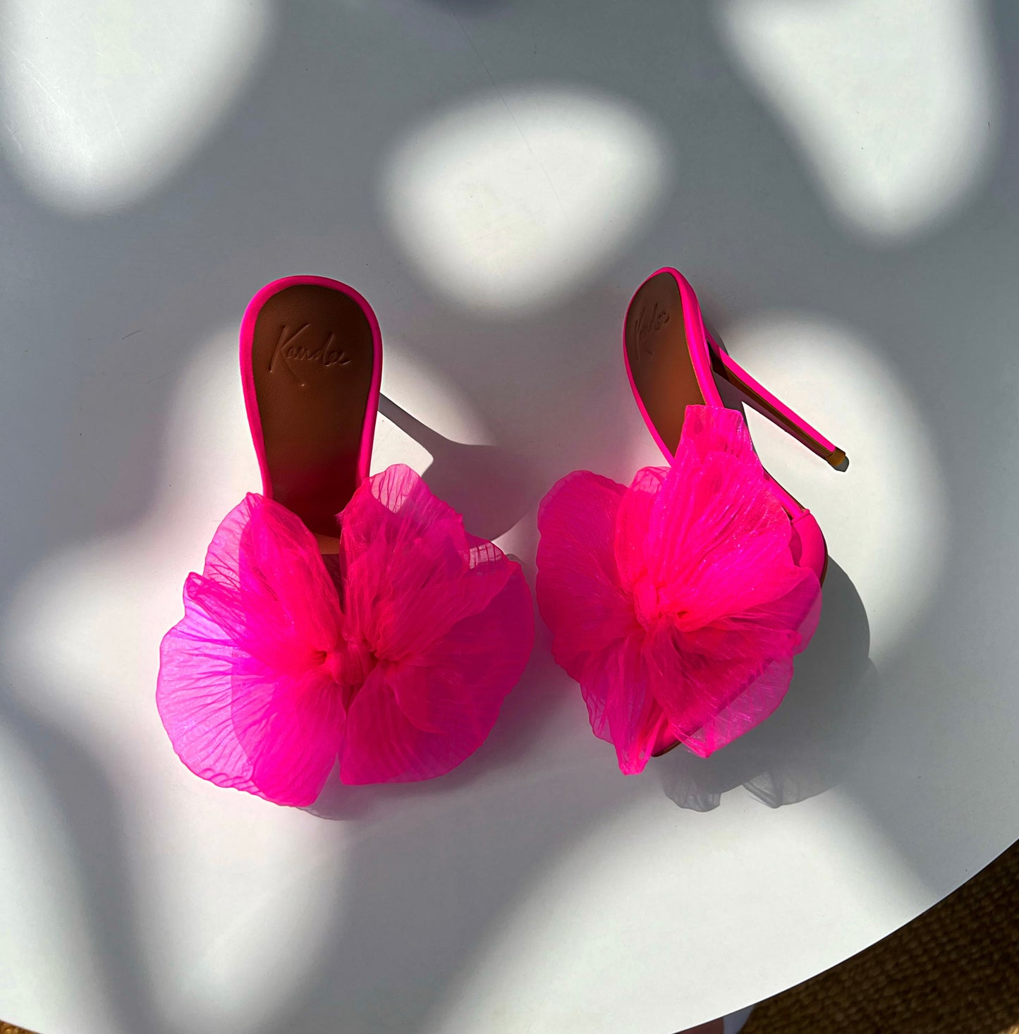 CANNES SATIN BOW MULES
