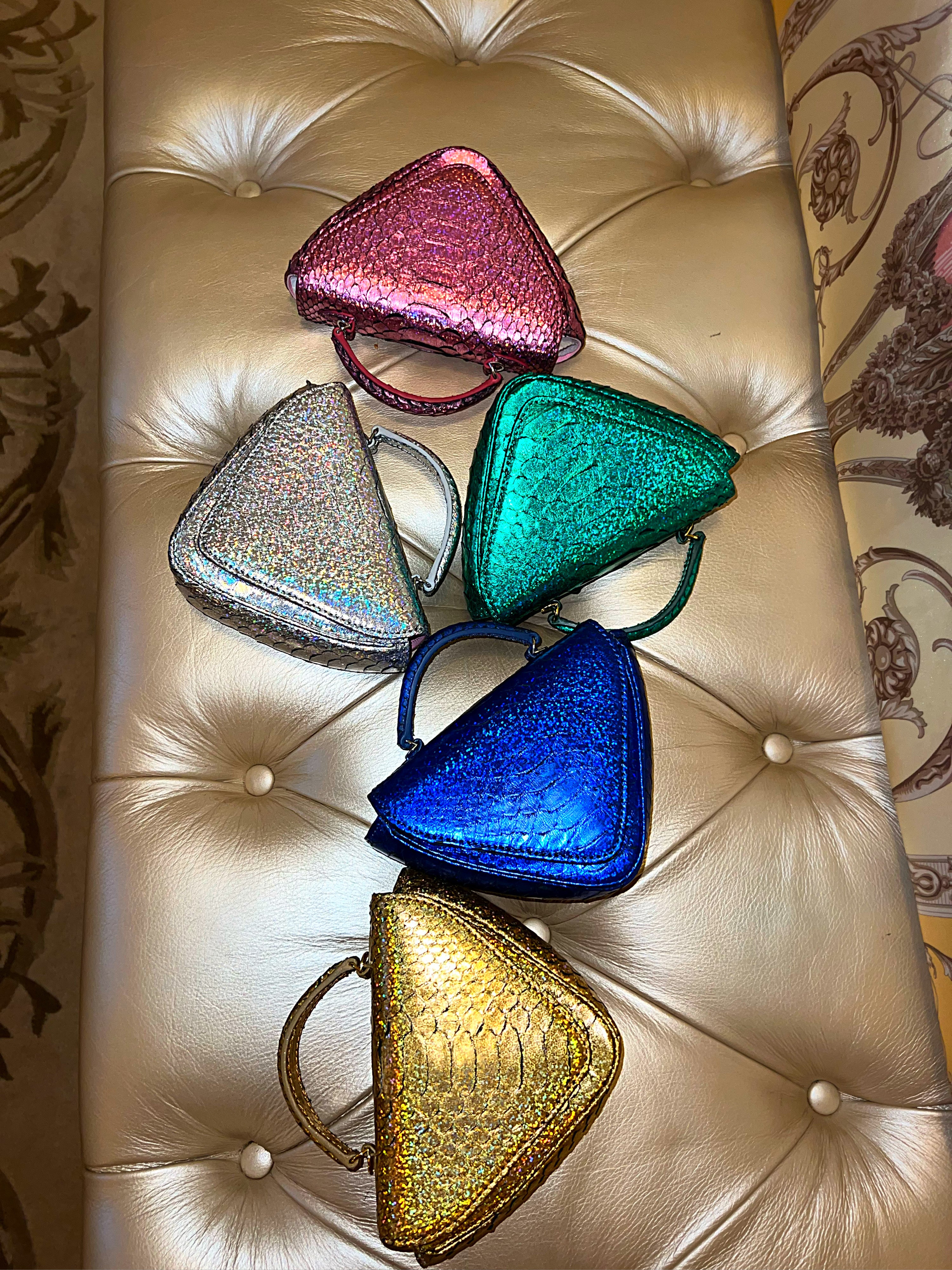 Iridescent best sale clutch bag