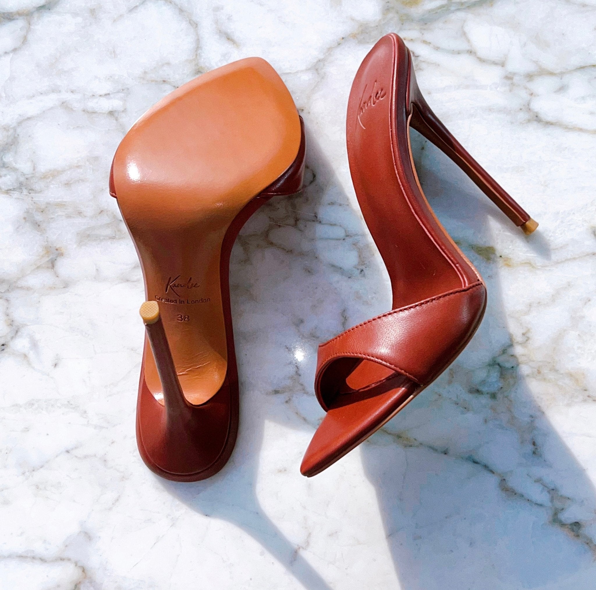 Nu Foncé Leather Mules - Kandee