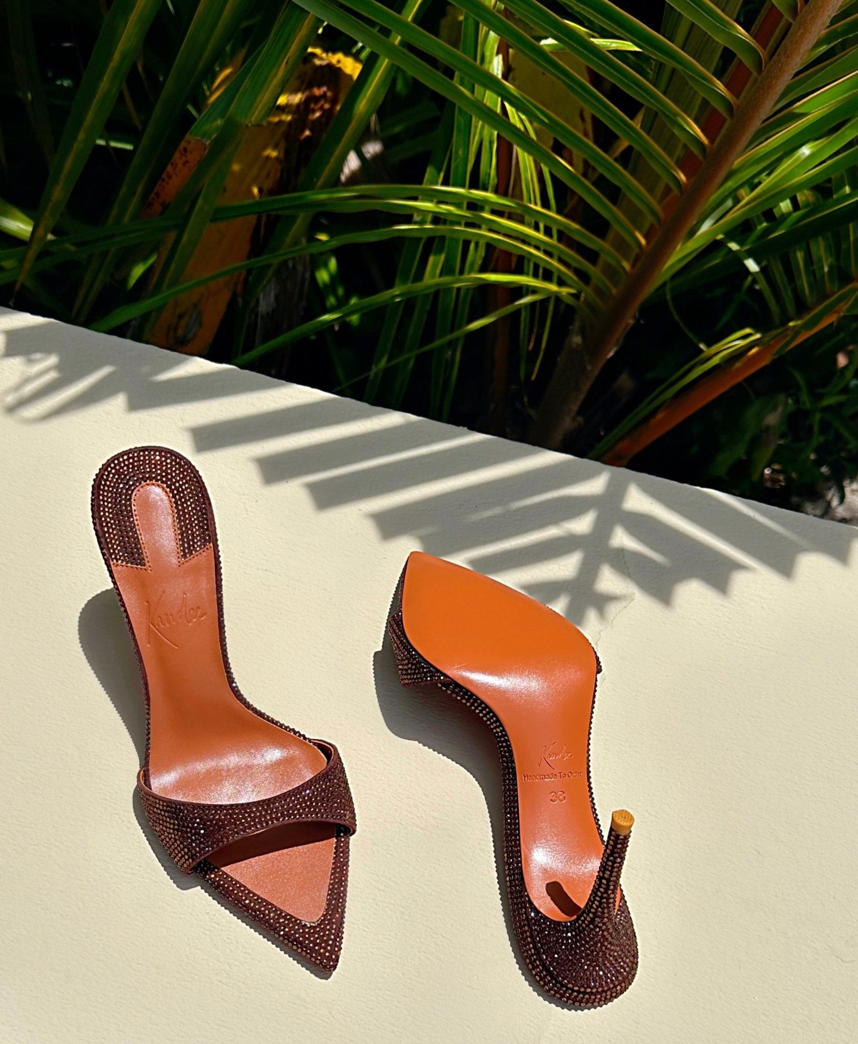 Brown Sugar Knife Mules - Kandee