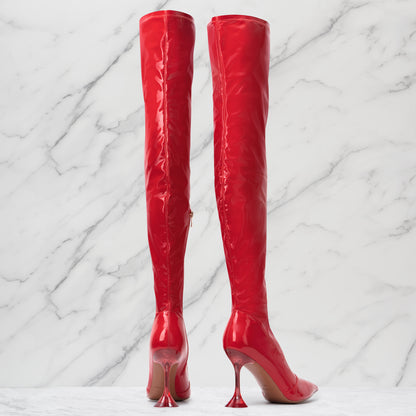 VALENTINE RED PATENT BOOT