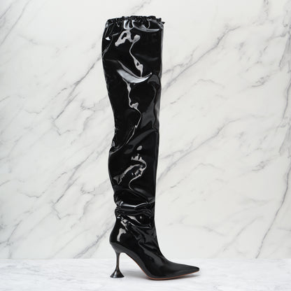 BAD GAL PATENT OVERSIZED SLOUCH BOOT